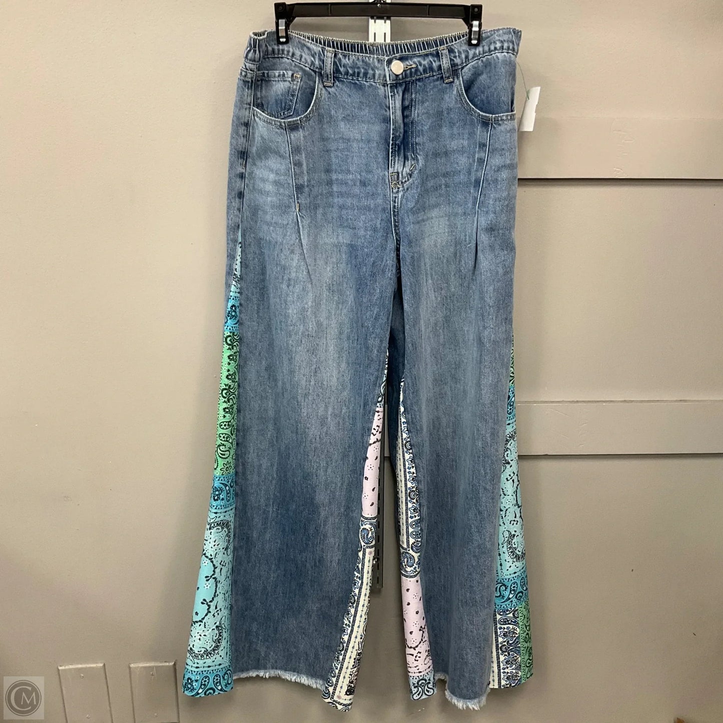 Jeans Wide Leg By Sage + Fig In Blue Denim, Size: L