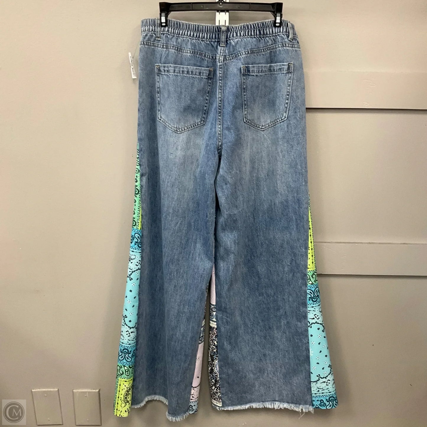 Jeans Wide Leg By Sage + Fig In Blue Denim, Size: L