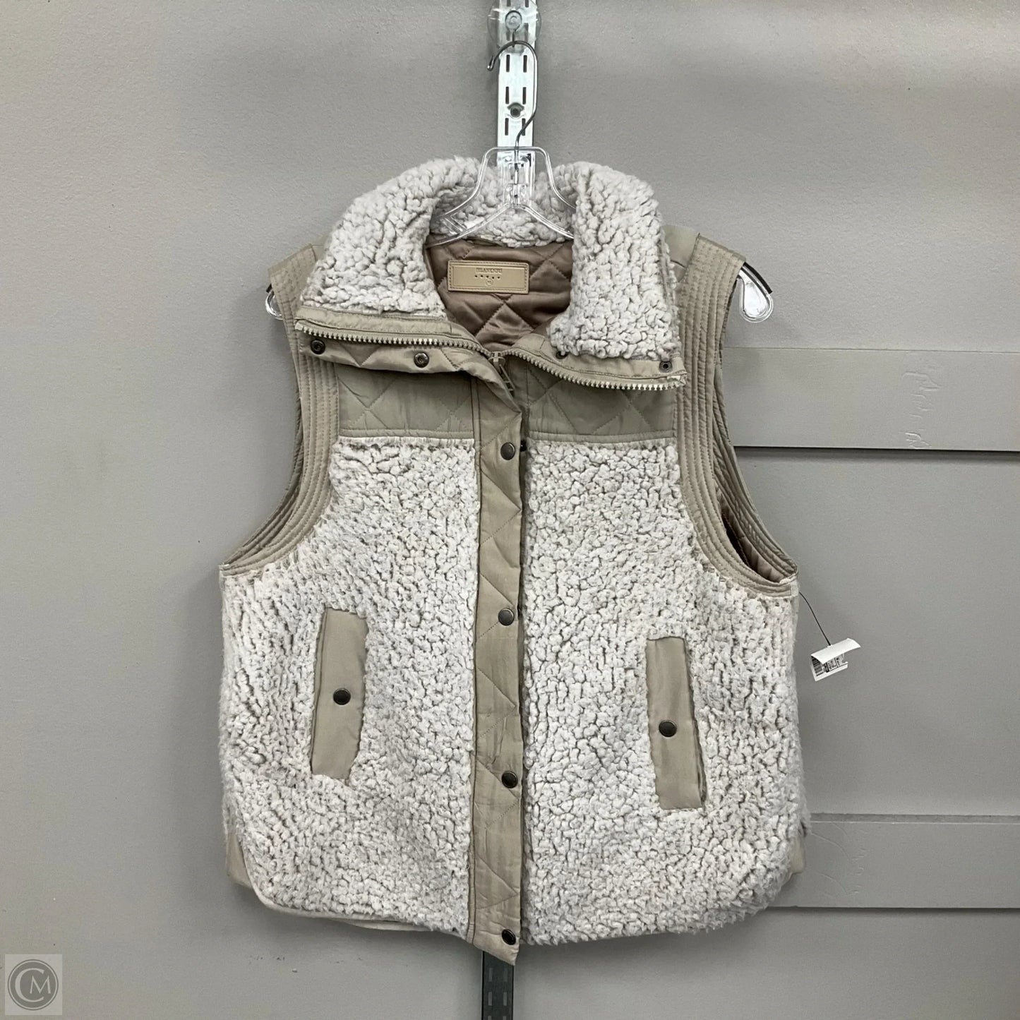 Vest Fleece By Blanknyc In Beige, Size: M