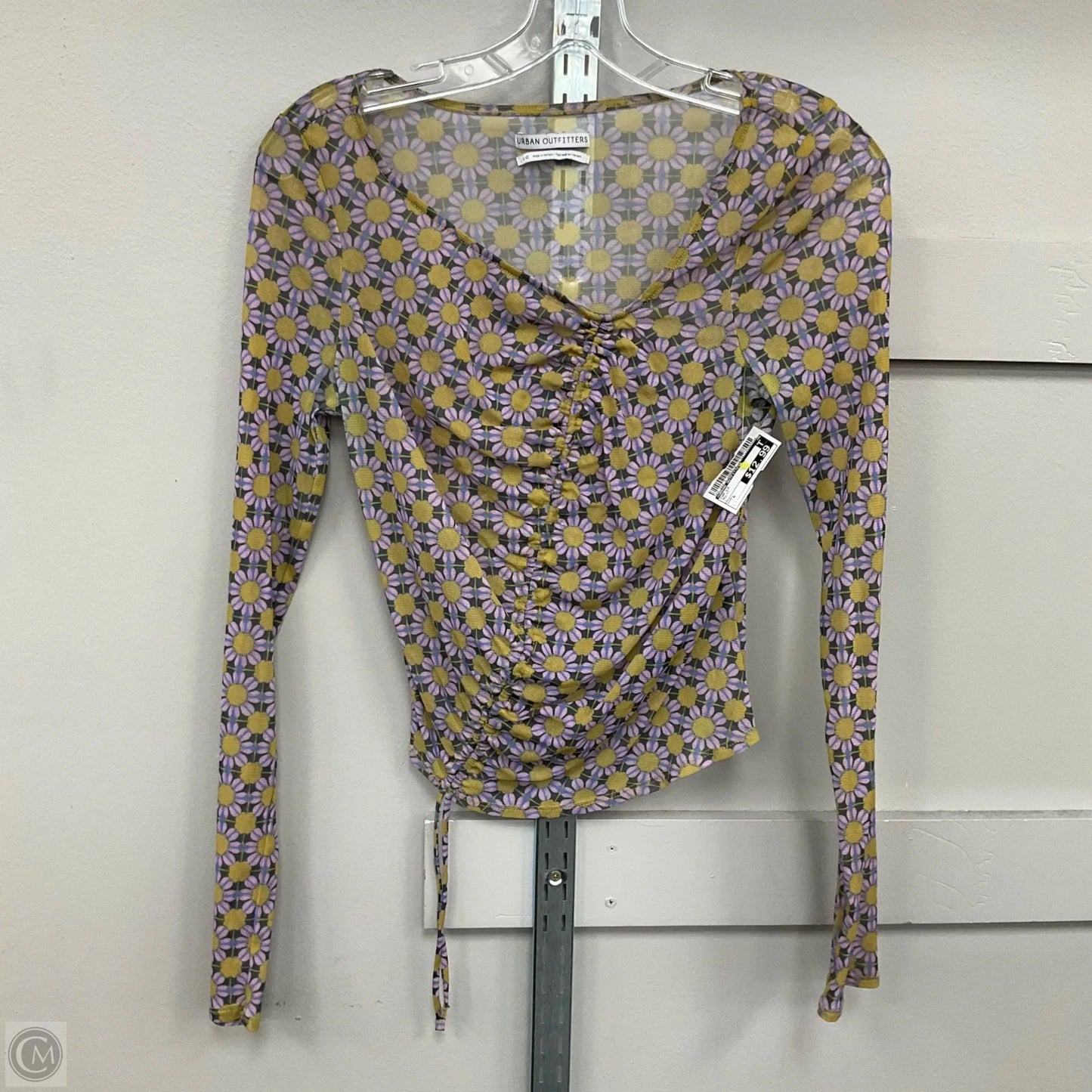 Mesh Top Long Sleeve By Urban Outfitters In Multi-colored, Size: L