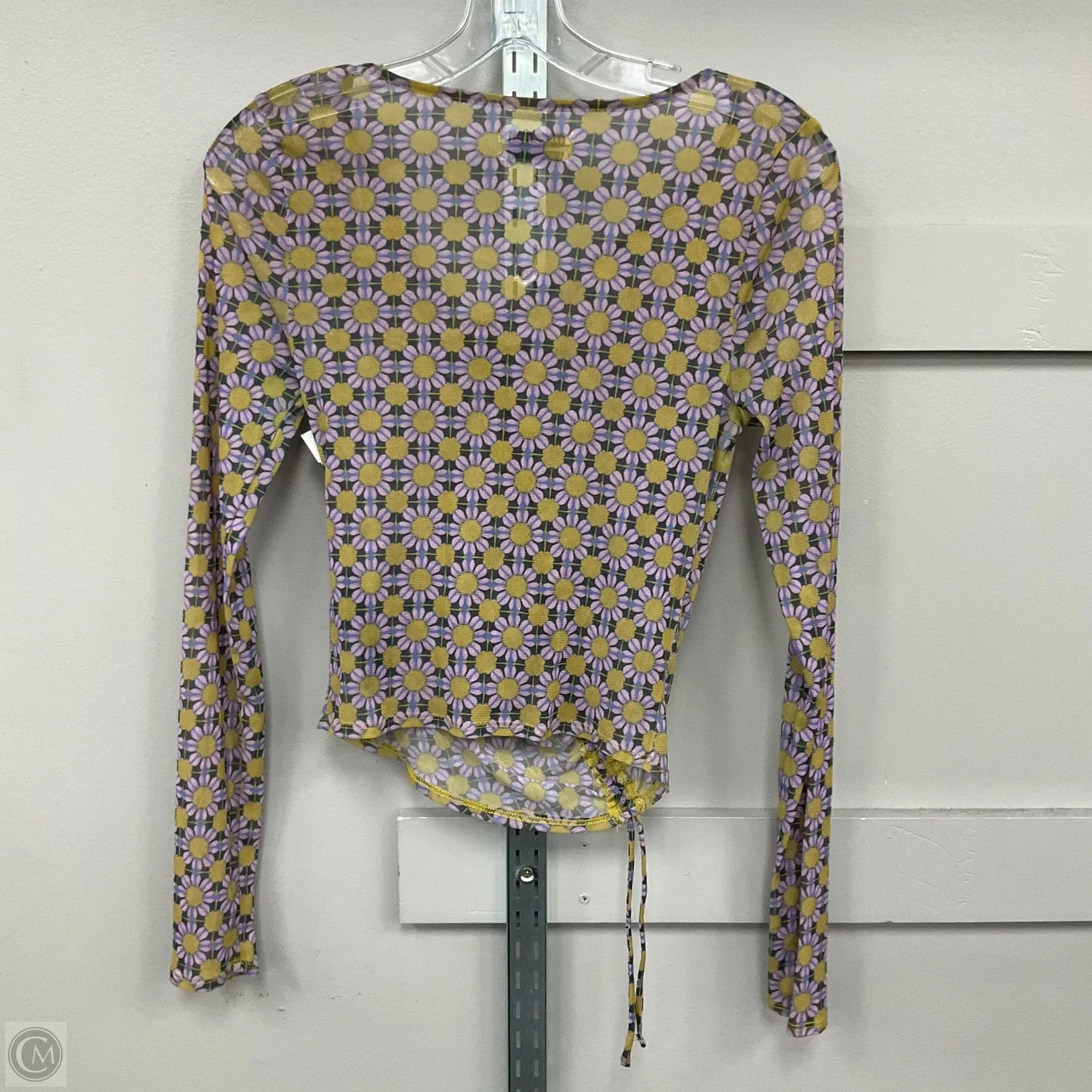 Mesh Top Long Sleeve By Urban Outfitters In Multi-colored, Size: L