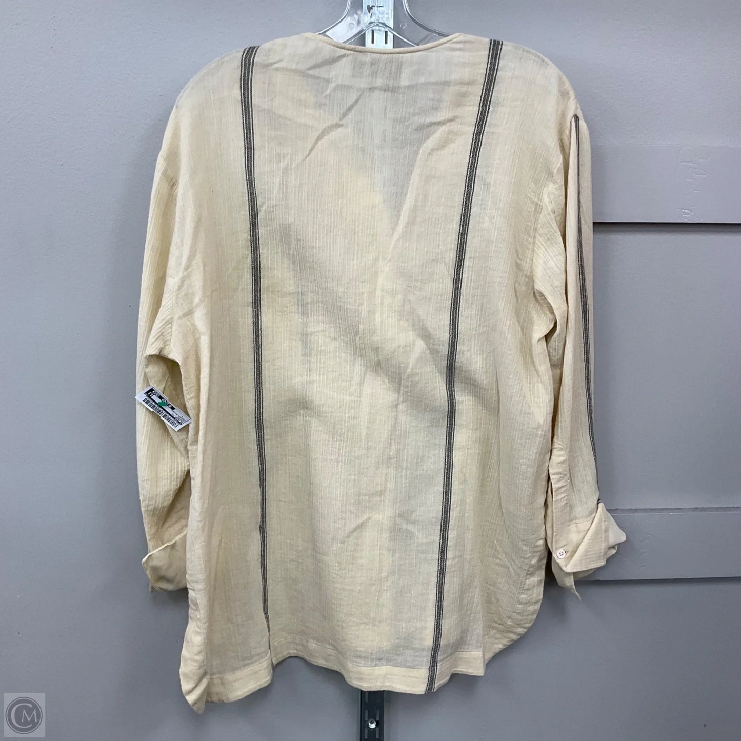 Blouse Long Sleeve By Malene Birger In Cream, Size: L