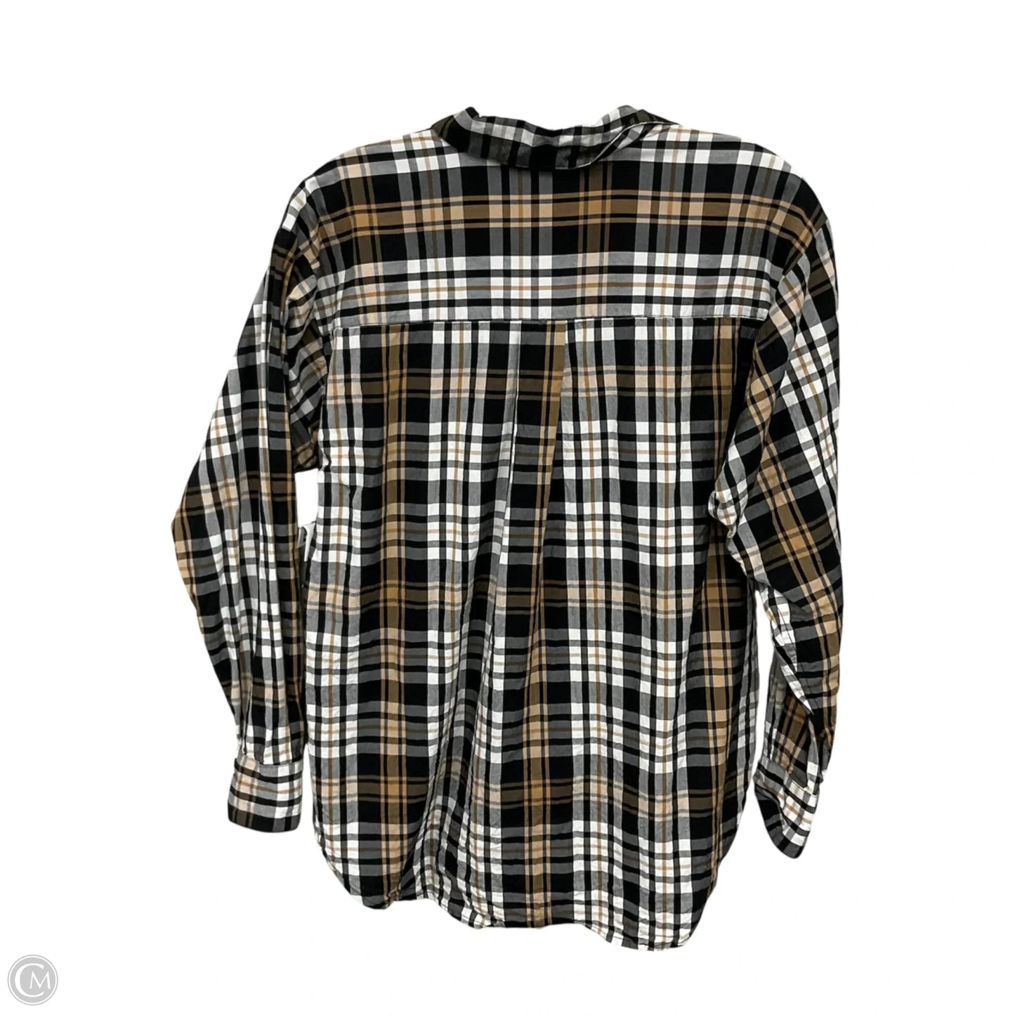 Top Long Sleeve By Loft In Plaid, Size: Xs
