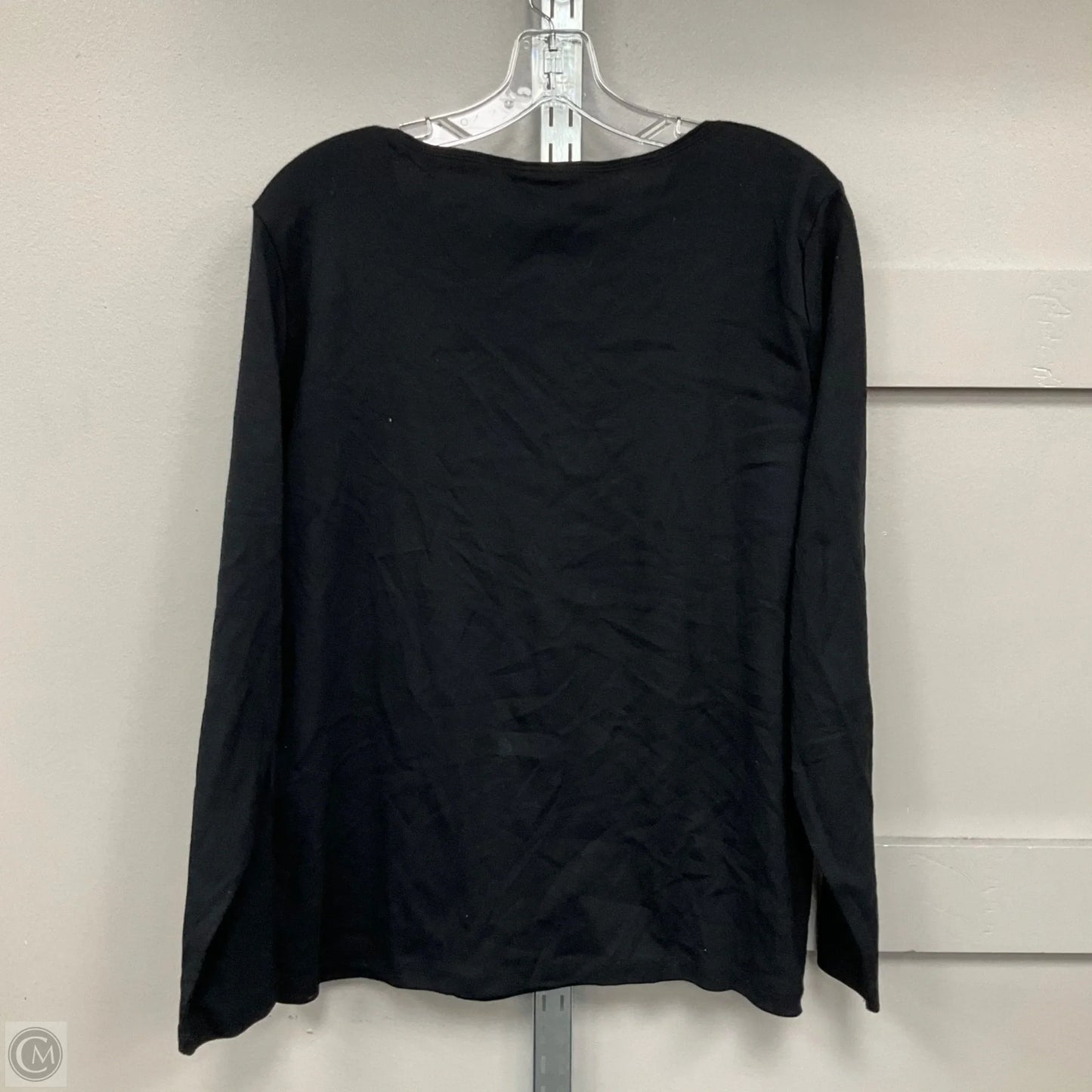 Top Long Sleeve By Karen Scott In Black, Size: Xl