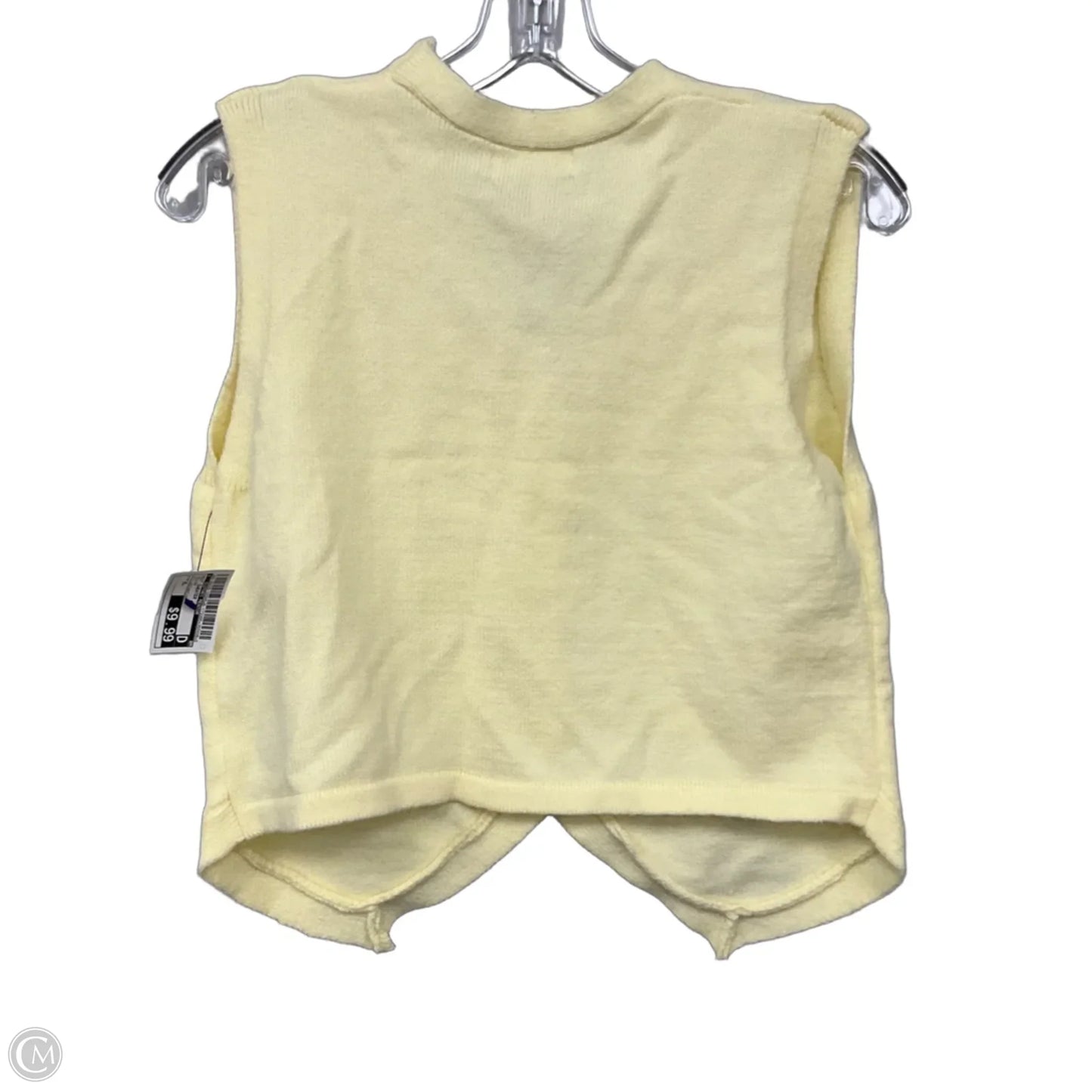 Vest Sweater By Clothes Mentor In Yellow, Size: Xl