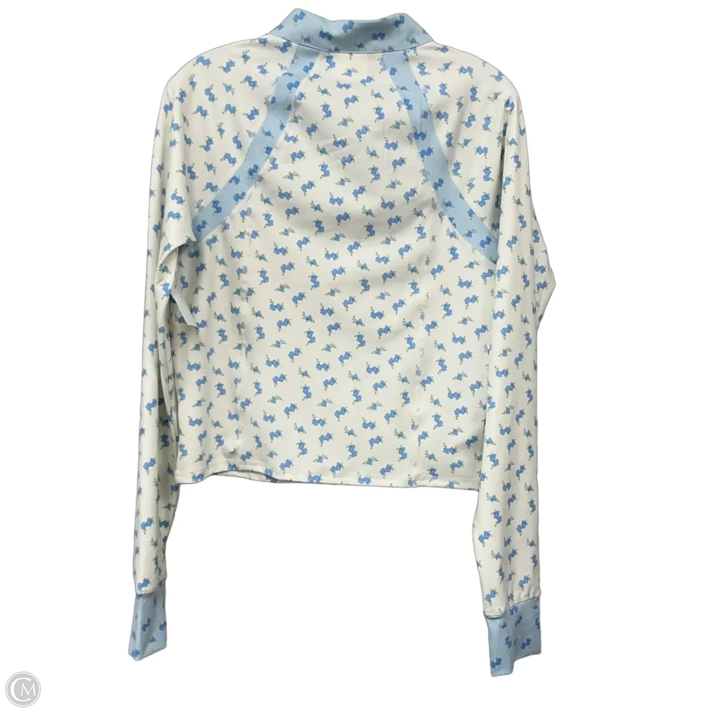 Athletic Jacket By Cmc In Blue & White, Size: L