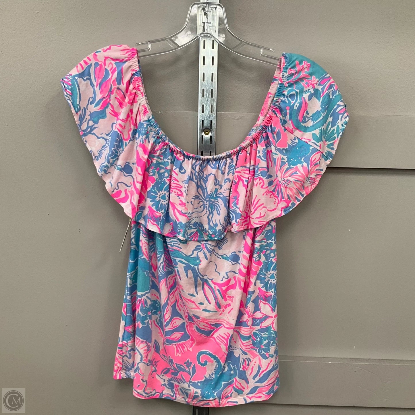 Top Sleeveless Designer By Lilly Pulitzer In Blue & Pink, Size: S