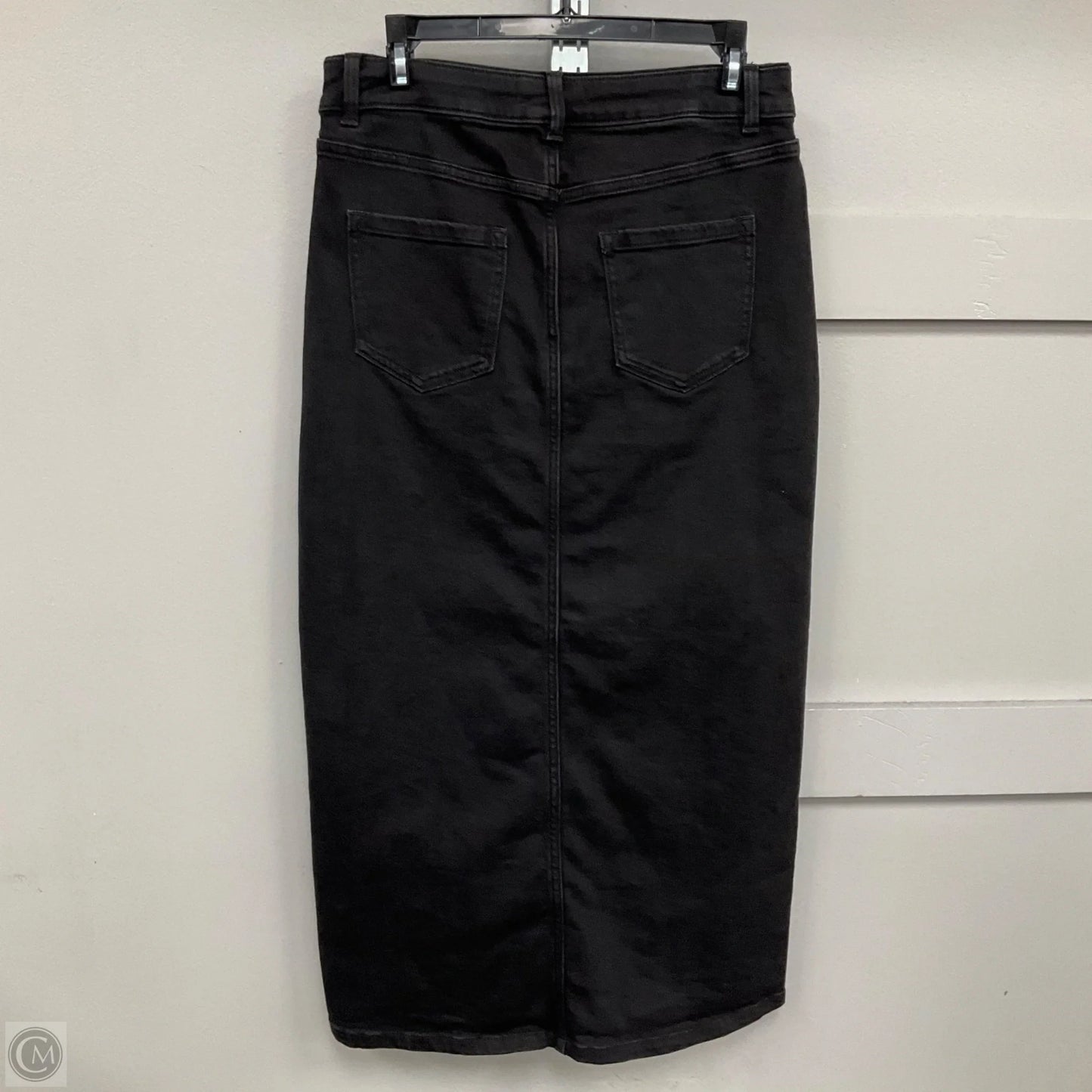 Skirt Maxi By Liz Claiborne In Black Denim, Size: 4