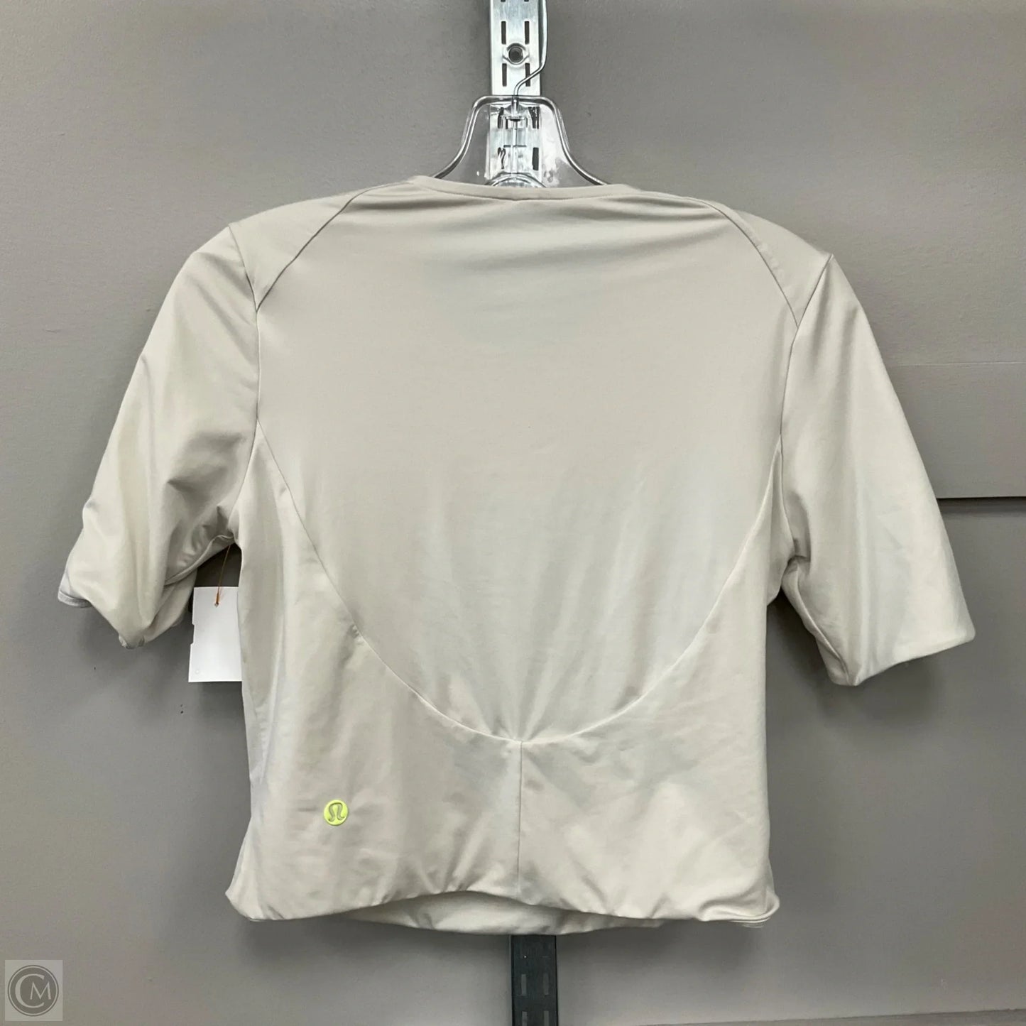 Athletic Top Short Sleeve By Lululemon In Cream, Size: 6