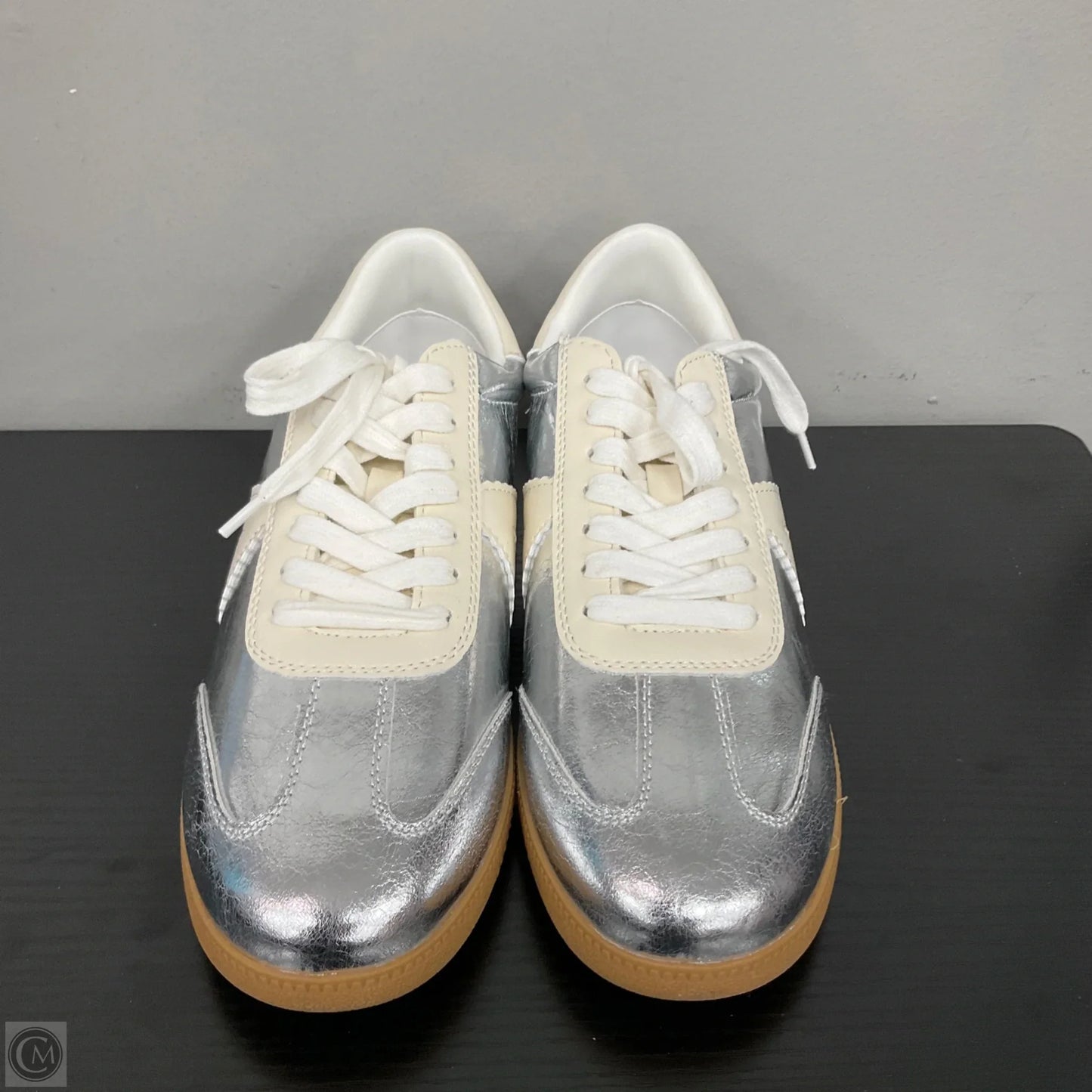Shoes Sneakers By Mia In Silver, Size: 7.5
