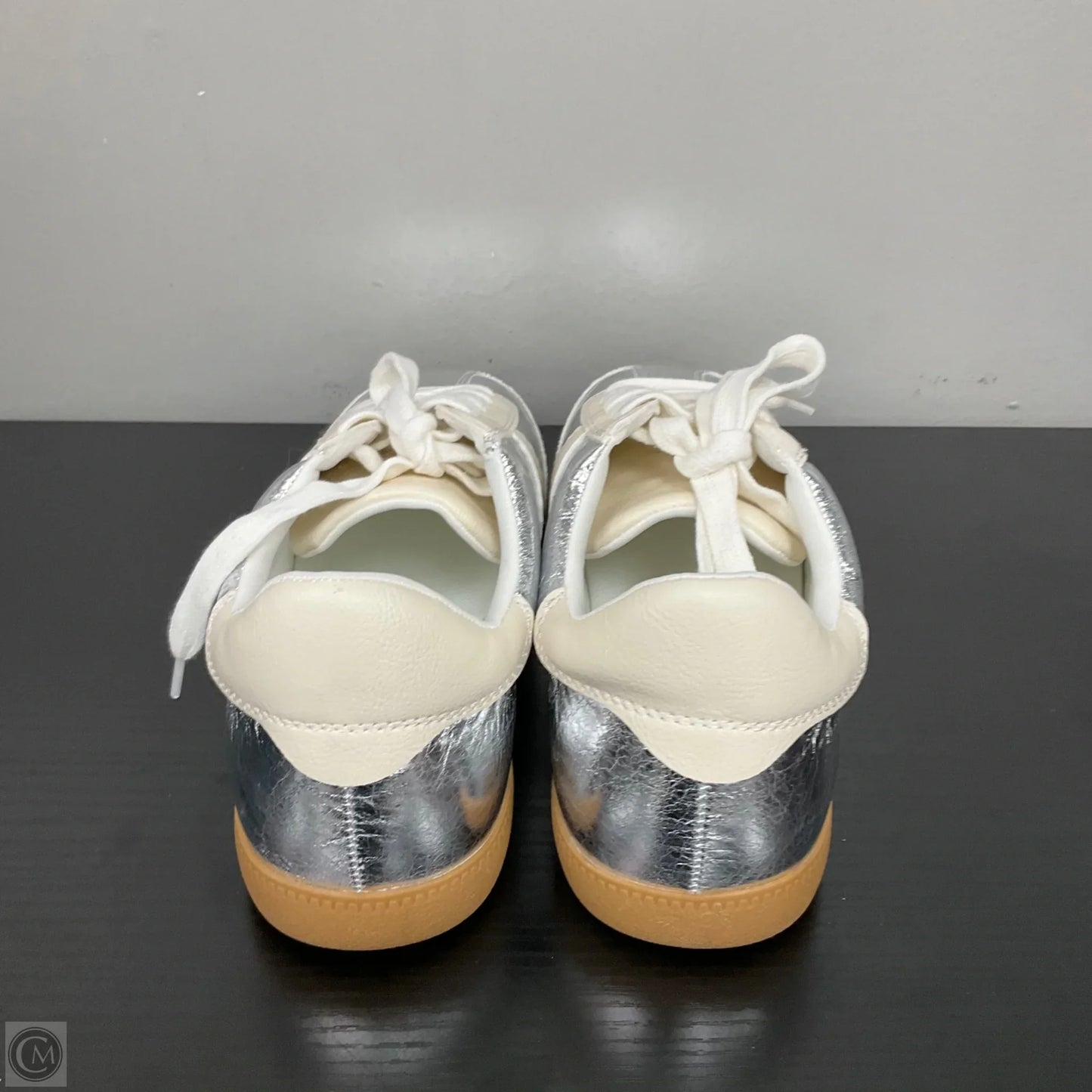 Shoes Sneakers By Mia In Silver, Size: 7.5