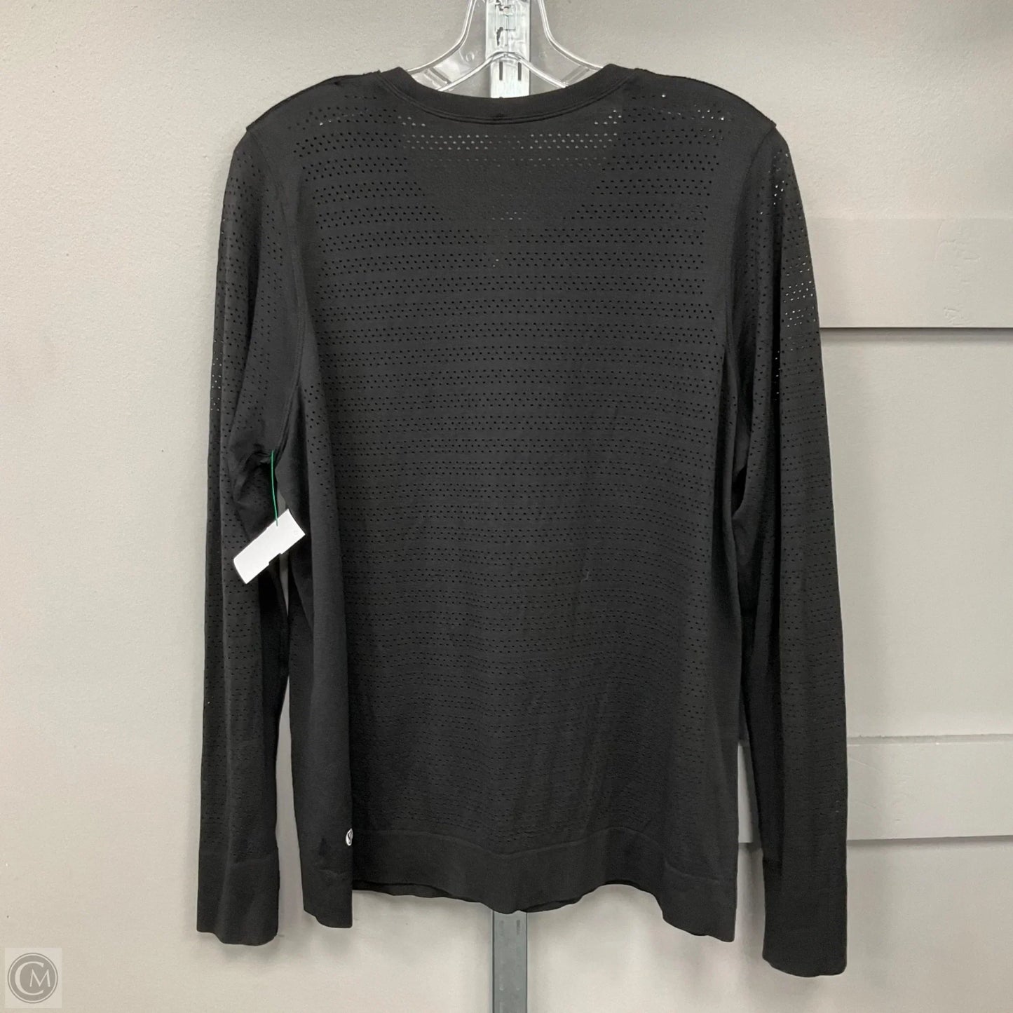 Athletic Top Long Sleeve Crewneck By Lululemon In Black, Size: 12