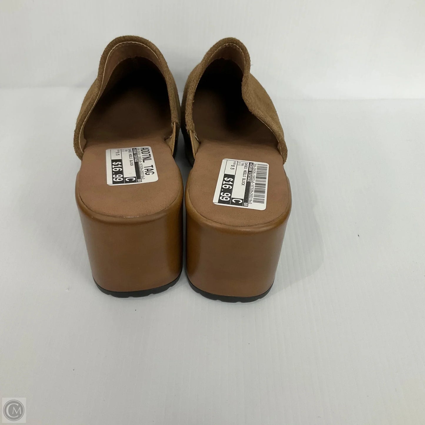 Shoes Heels Block By Crown Vintage In Tan, Size: 9.5