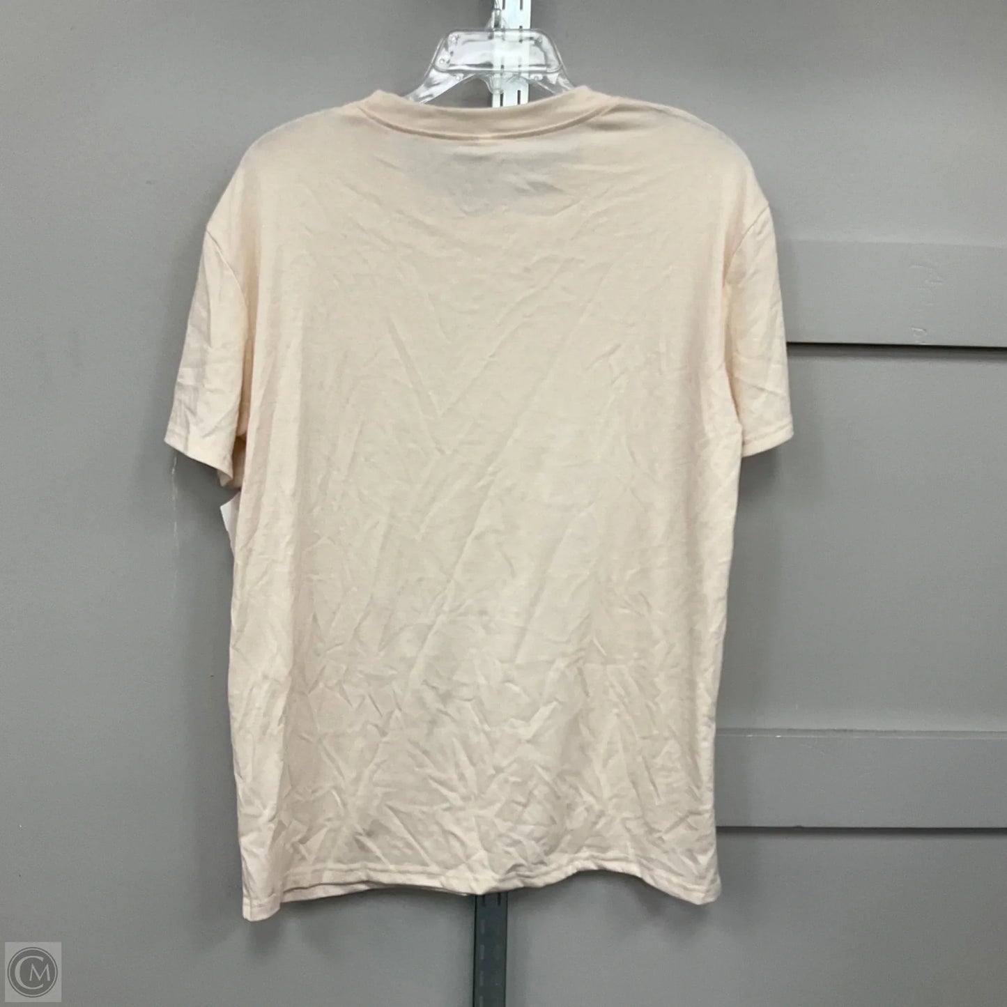 Top Short Sleeve By Clothes Mentor In Cream, Size: L