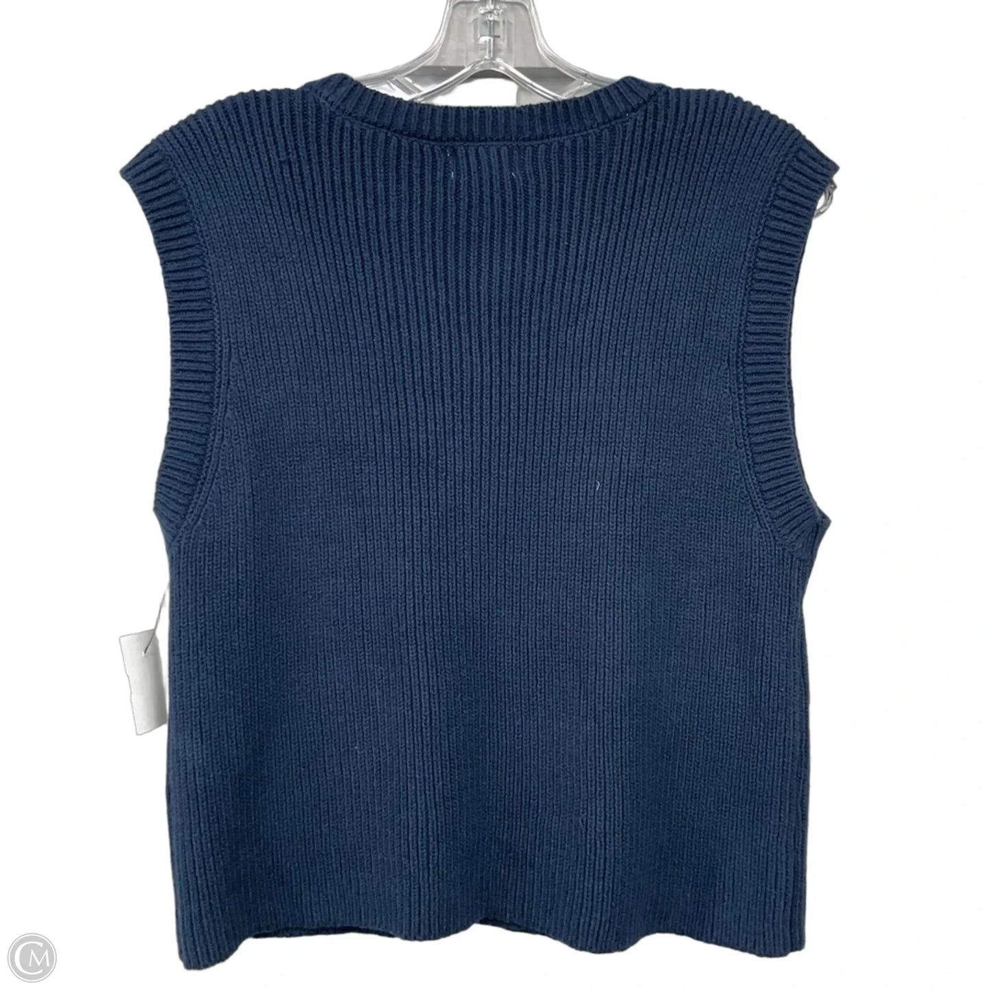 Vest Sweater By Clothes Mentor In Navy, Size: L