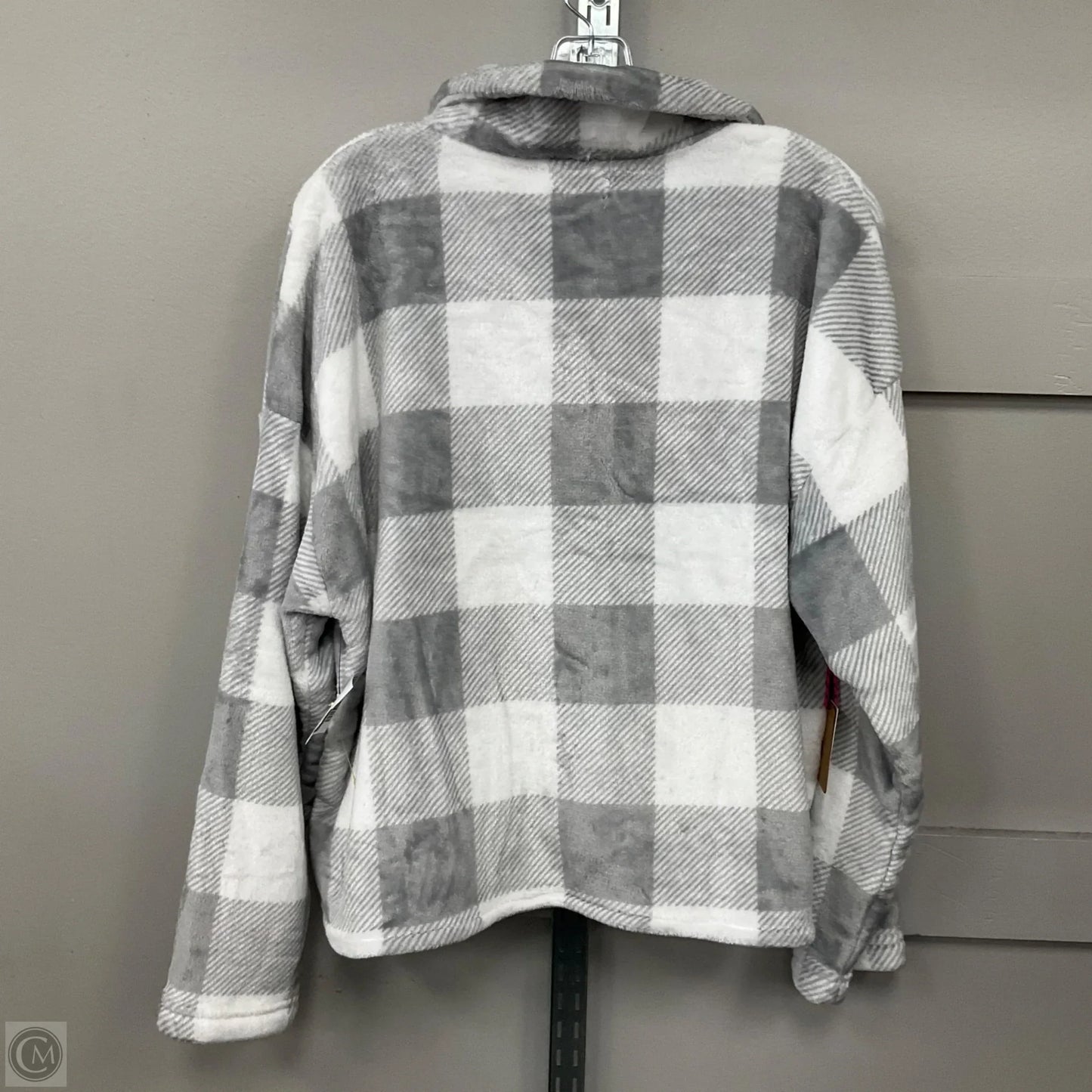 Jacket Fleece By Simply Southern In Plaid Pattern, Size: Xl
