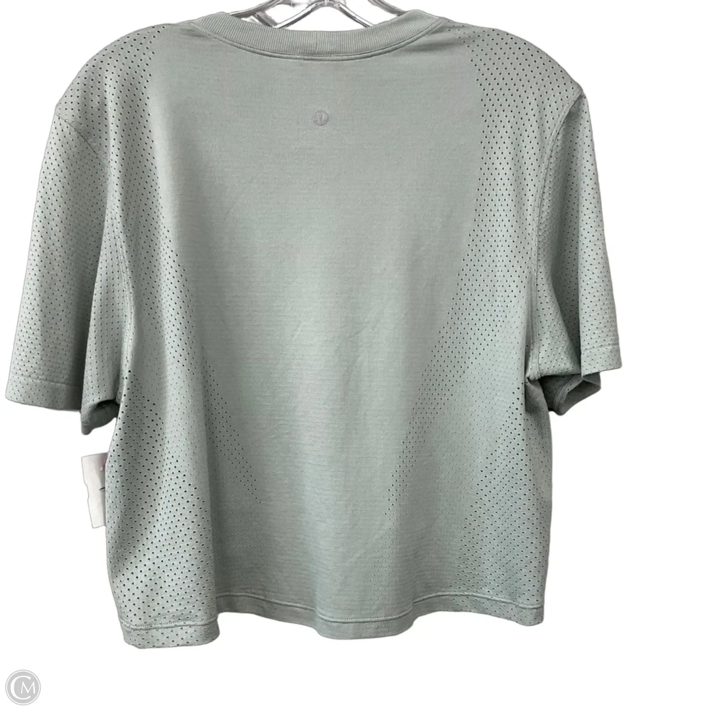 Athletic Top Short Sleeve By Lululemon In Green, Size: M