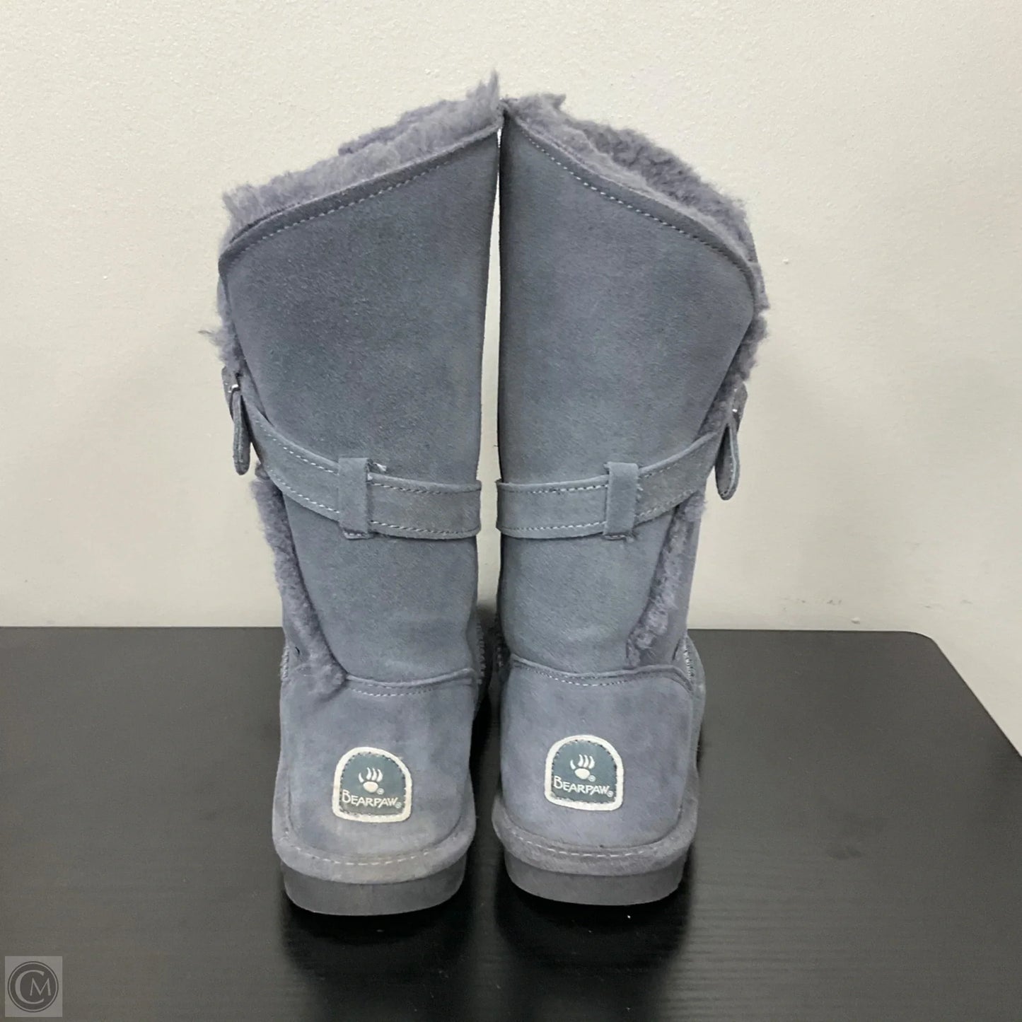 Boots Mid-calf Flats By Bearpaw In Grey, Size: 8