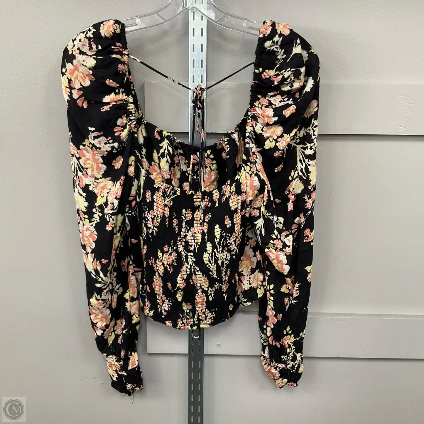 Top Long Sleeve By Free People In Floral Print, Size: L