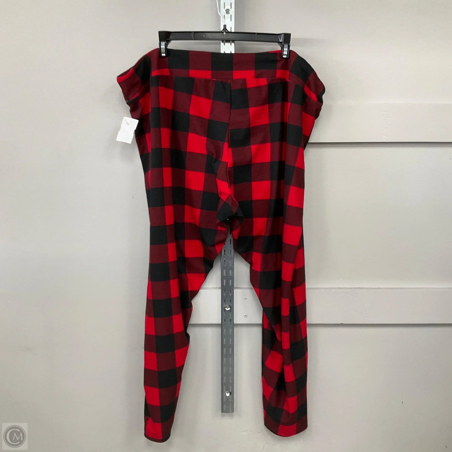 Pants Leggings By Holiday Time In Black & Red, Size: 3x