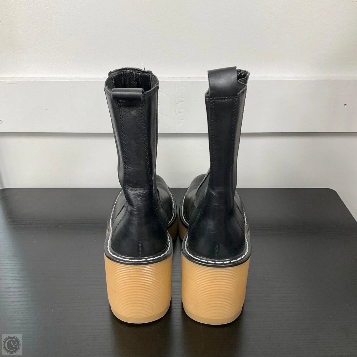 Boots Mid-calf Heels By Marc Fisher In Black, Size: 7.5