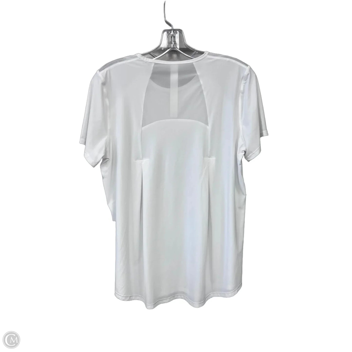 Athletic Top Short Sleeve By Lululemon In White, Size: 10