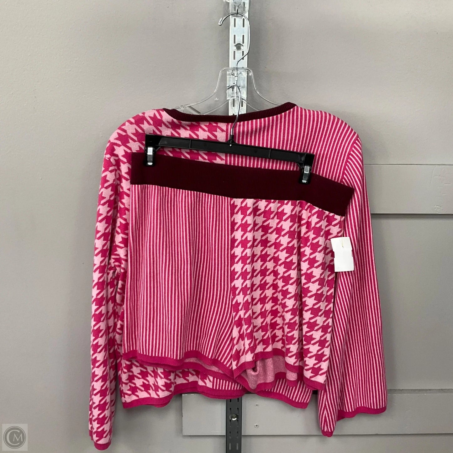 Top 2pc Long Sleeve By Dolan Left Coast In Pink & Purple, Size: M