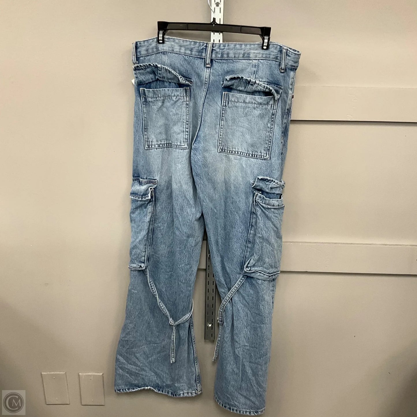 Jeans Wide Leg By Zara In Blue Denim, Size: 10