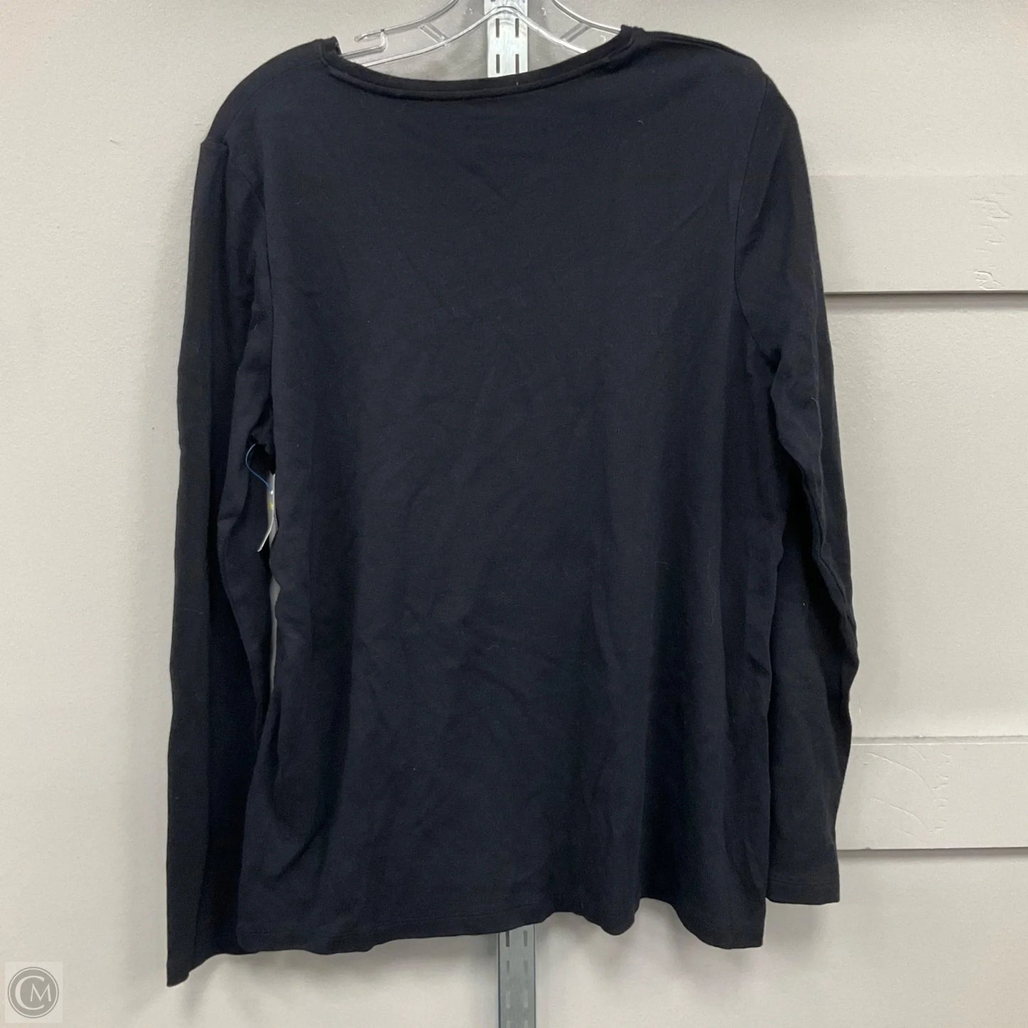 Top Long Sleeve By Kim Rogers In Black, Size: Xl