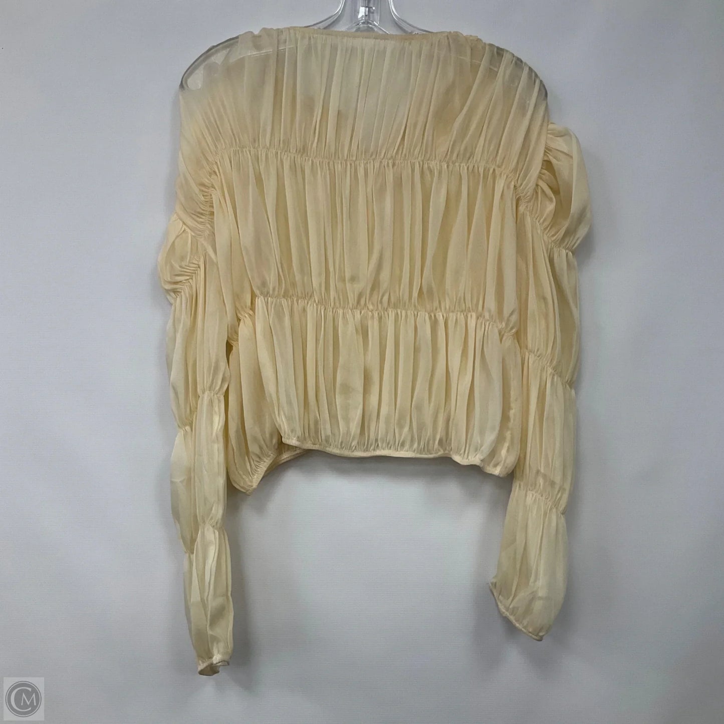 Top Long Sleeve In Yellow, Size: S