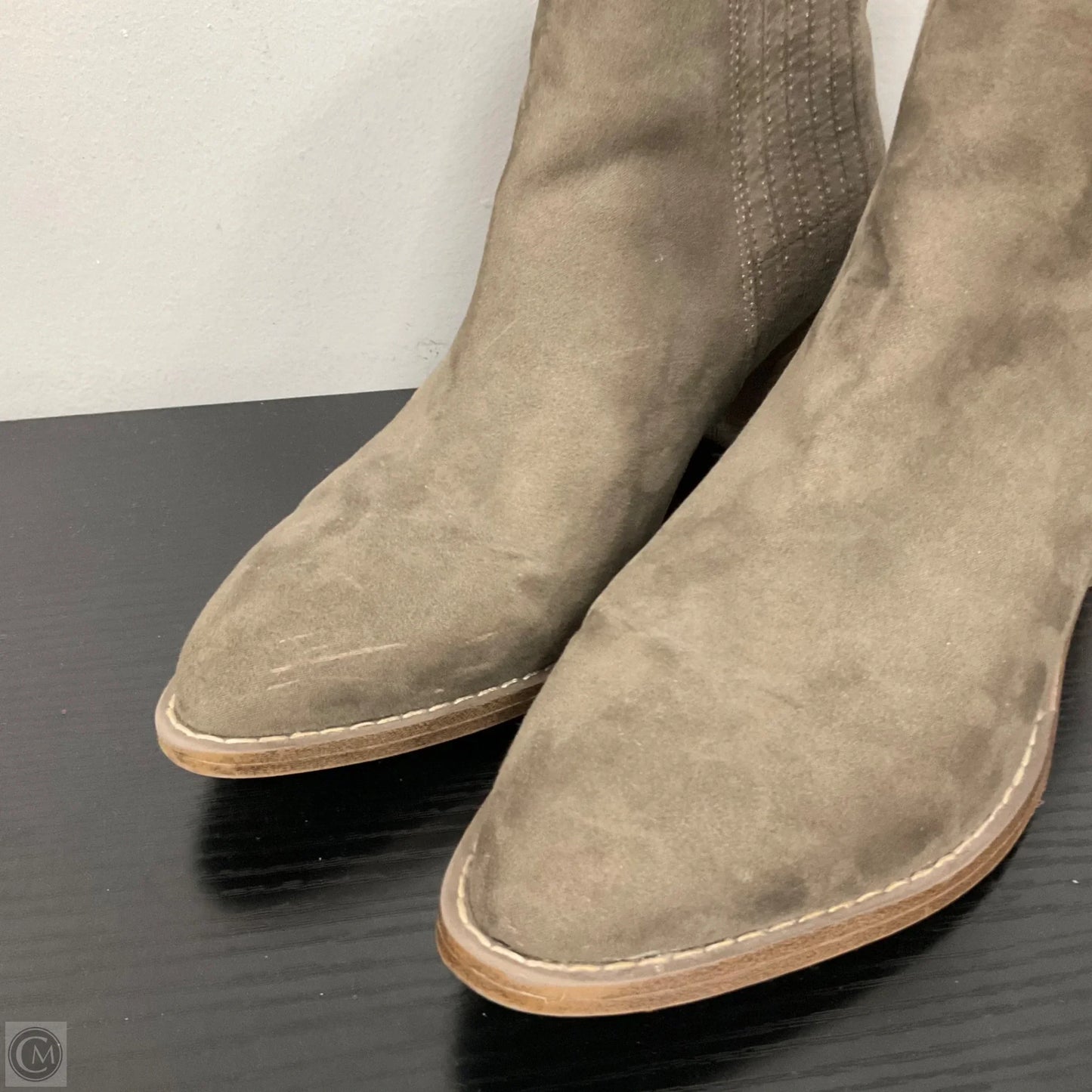 Boots Ankle Heels By Universal Thread In Grey, Size: 7.5