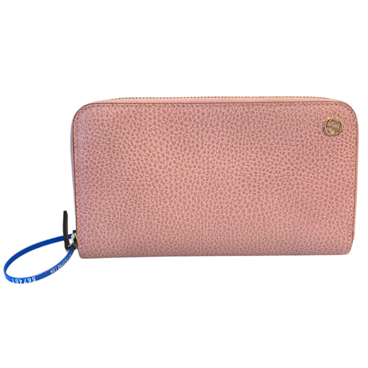 Wallet Luxury Designer By Gucci In Pink, Size:Large