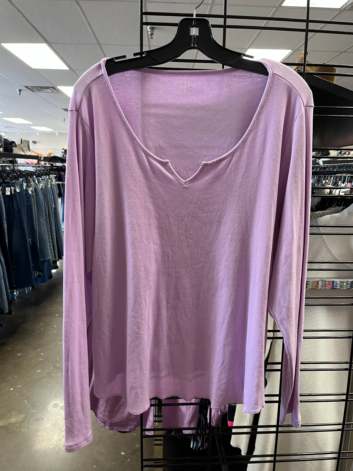 Top Long Sleeve Basic By Old Navy In Purple, Size: 3x
