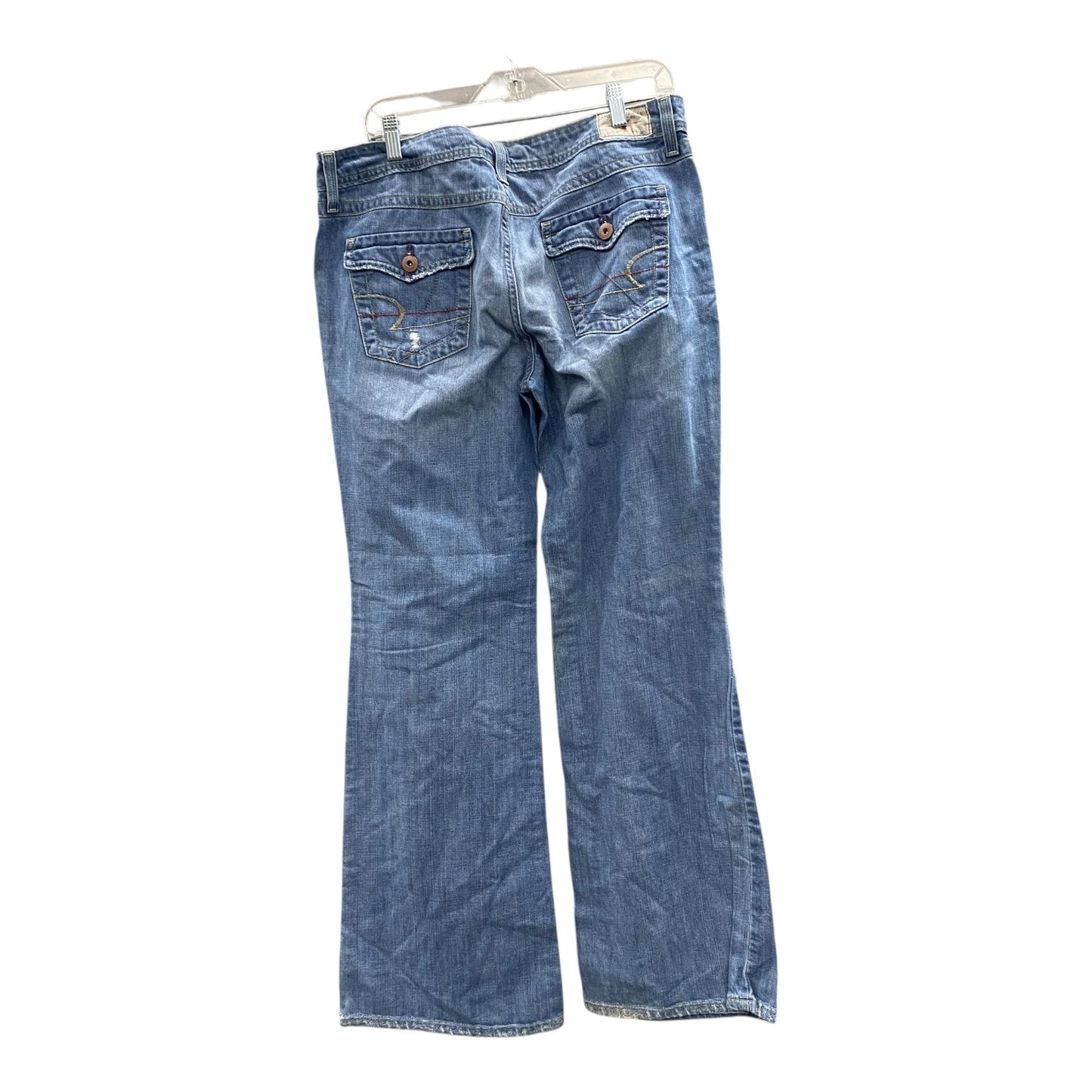 Jeans Wide Leg By American Eagle In Blue Denim, Size:14