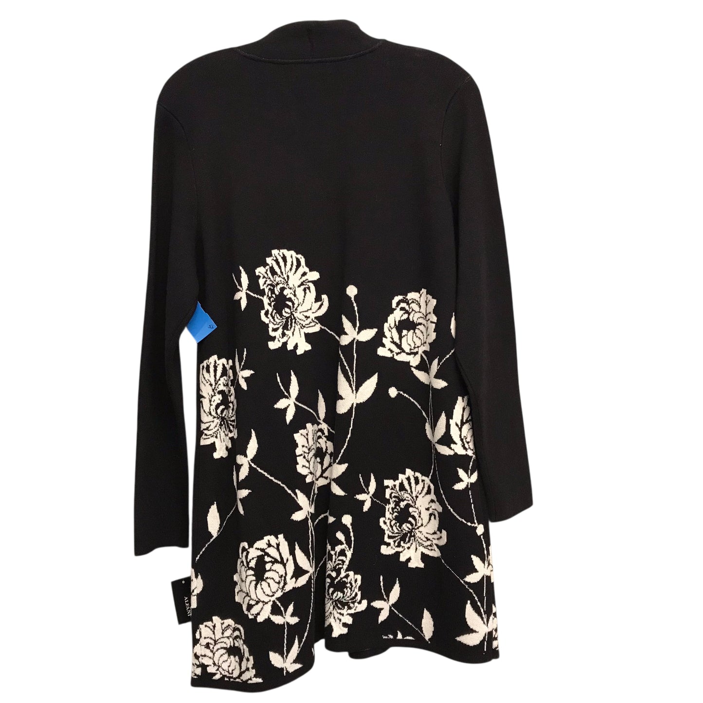 Sweater Cardigan By Alfani In Black & White, Size:M