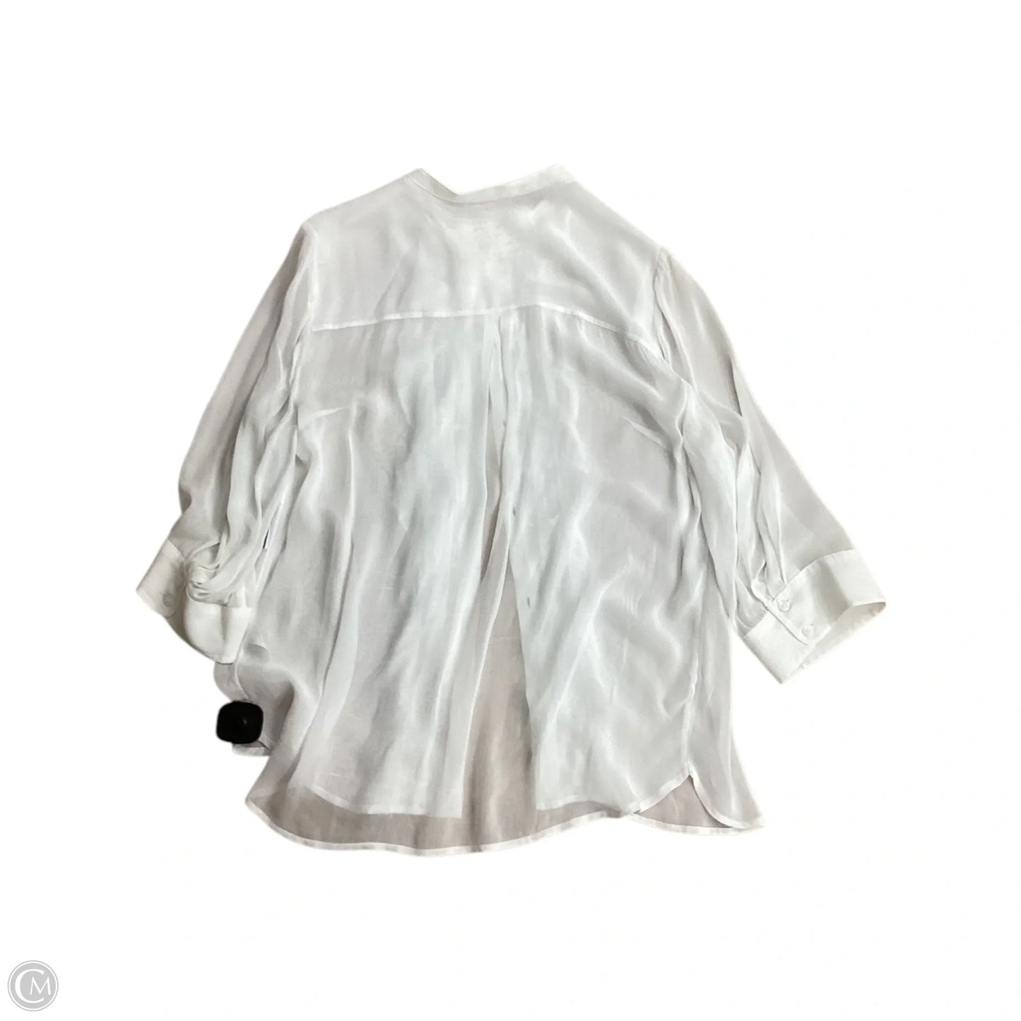 Blouse Long Sleeve By Maeve In White, Size: M