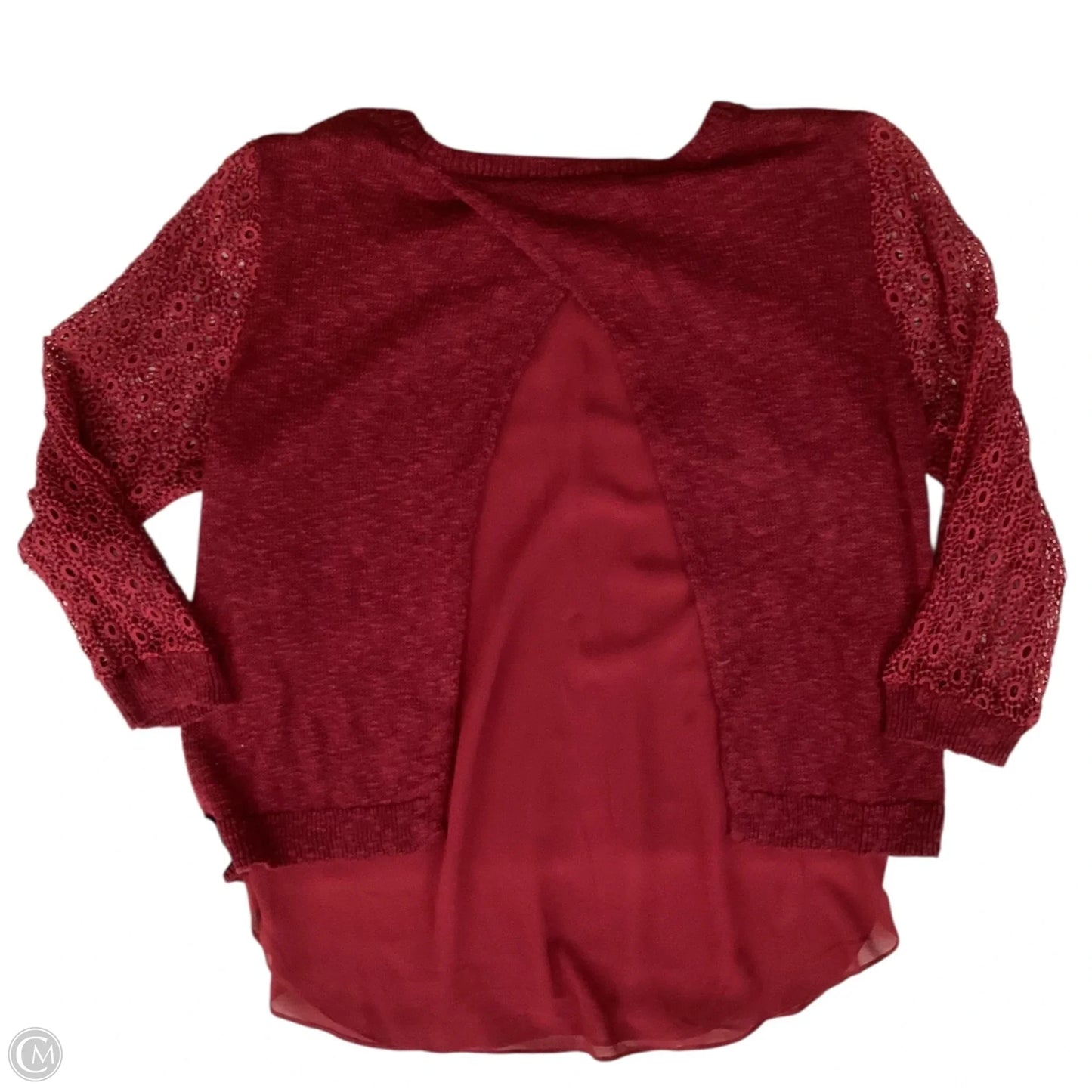Sweater By Lucky Brand In Red, Size: Xl