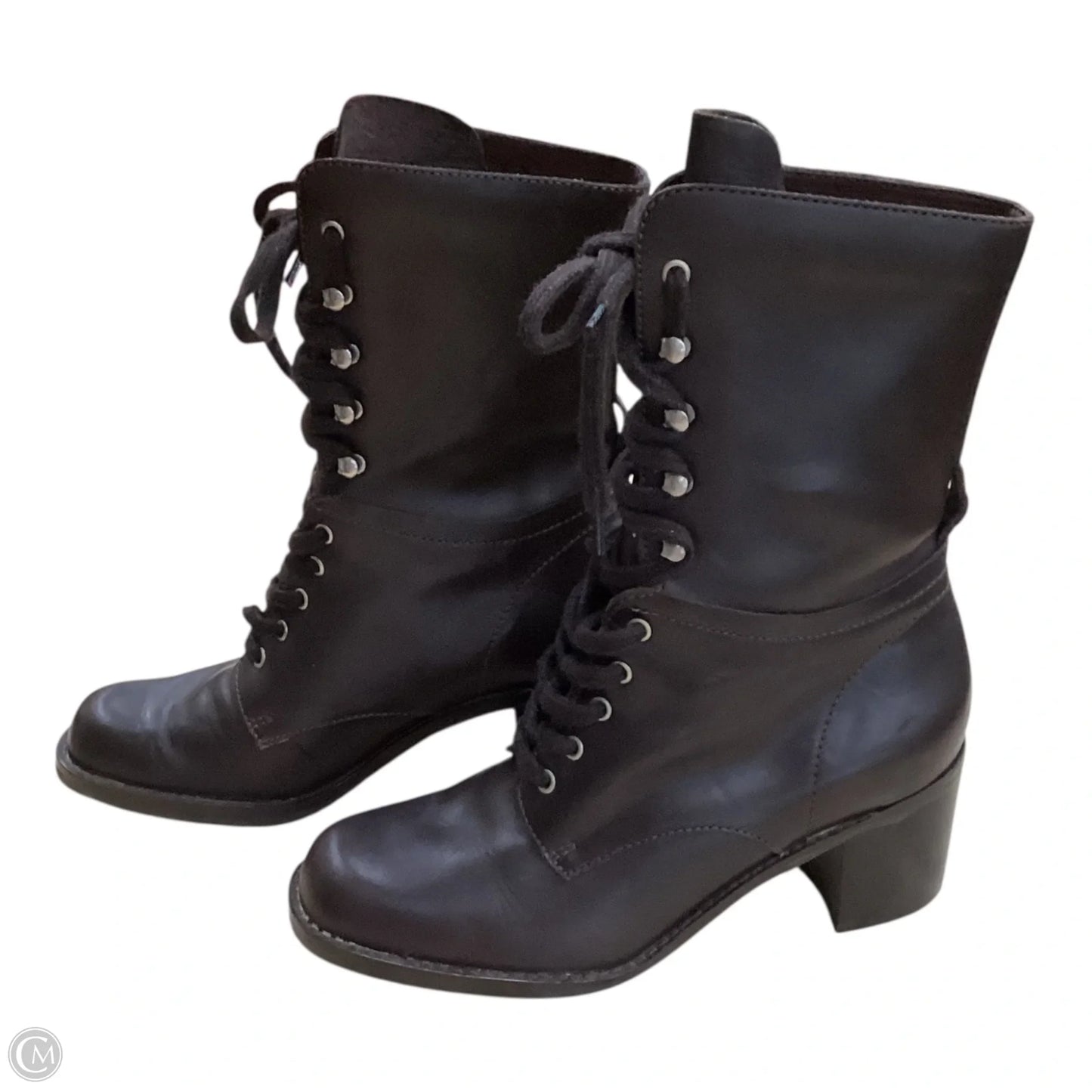 Boots Ankle Heels By Nine West In Brown, Size: 6.5