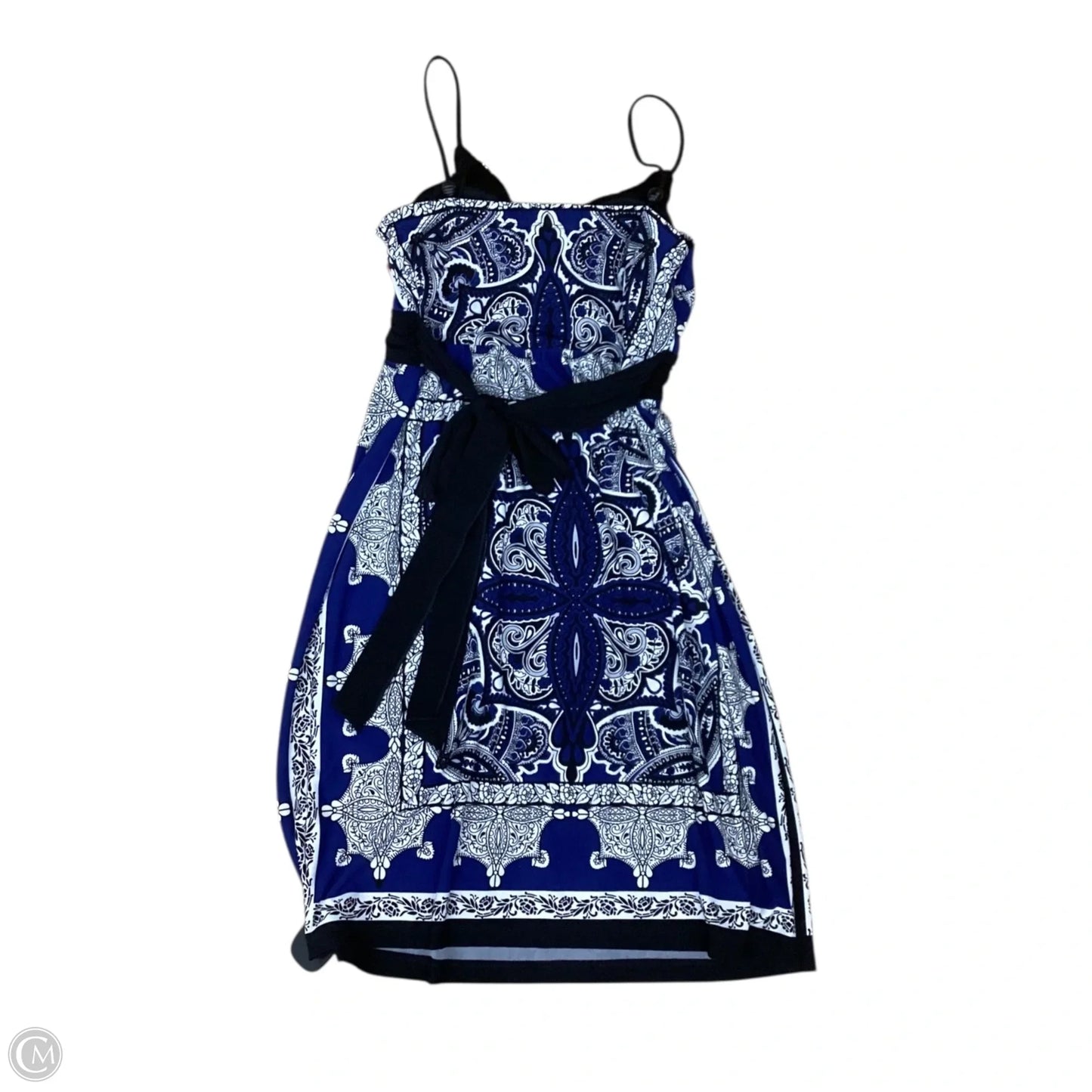 Dress Casual Short By Carole Little In Black & Blue, Size: M