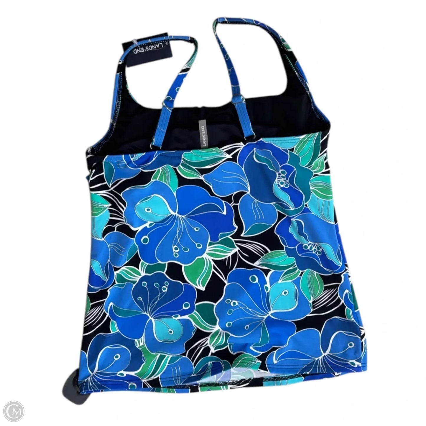 Swimsuit Top By Lands End In Blue & Green, Size: Xs