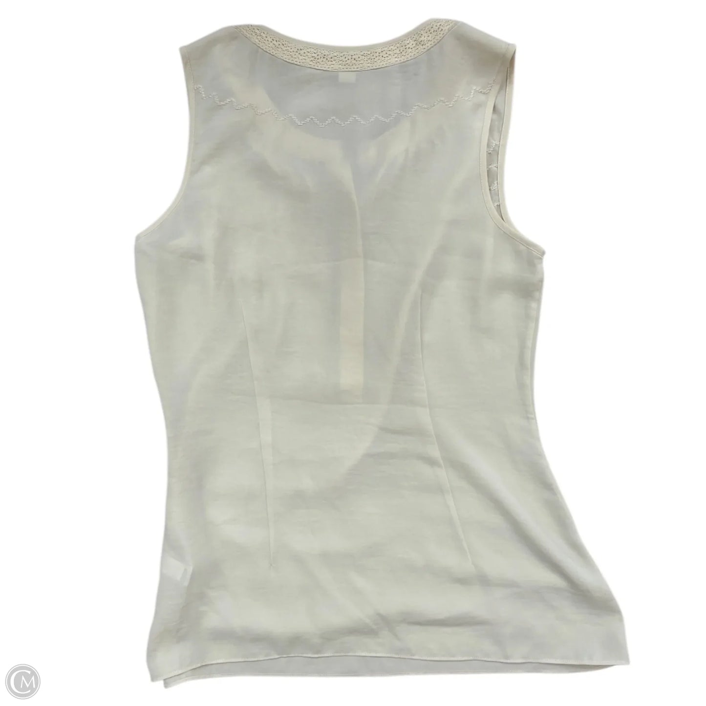 Top Sleeveless By Banana Republic In Cream, Size: S