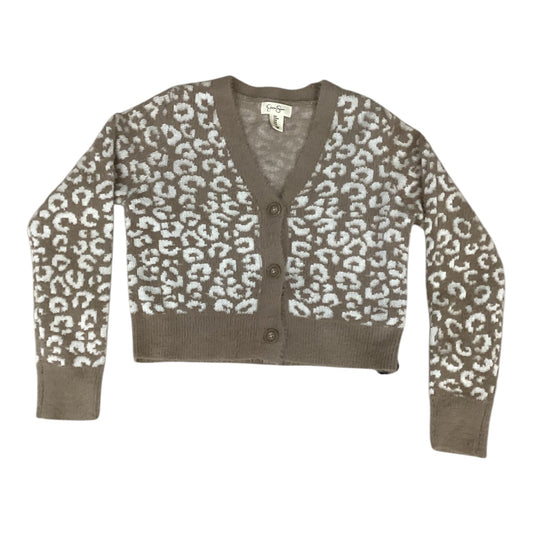 Sweater Cardigan By Jessica Simpson In Cream & Tan, Size: M