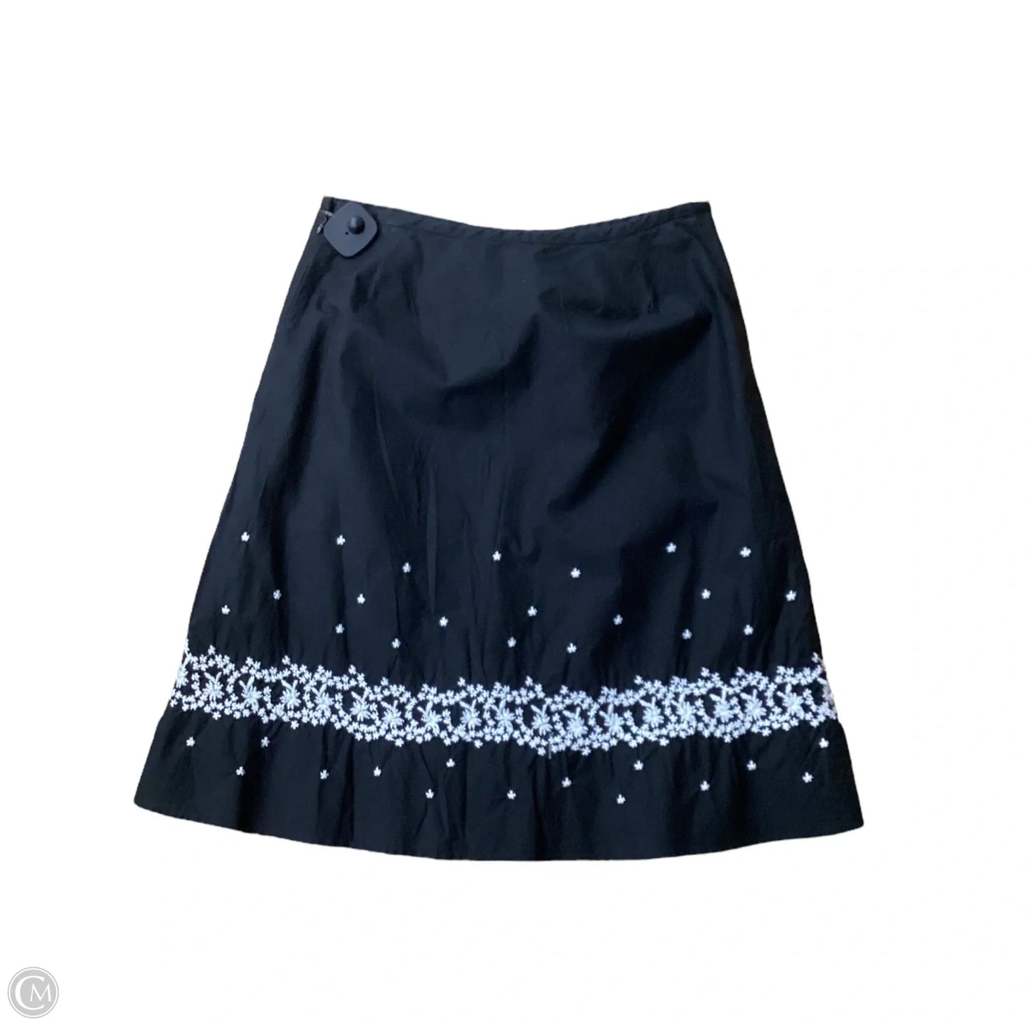 Skirt Midi By Ann Taylor In Black & White, Size: 8