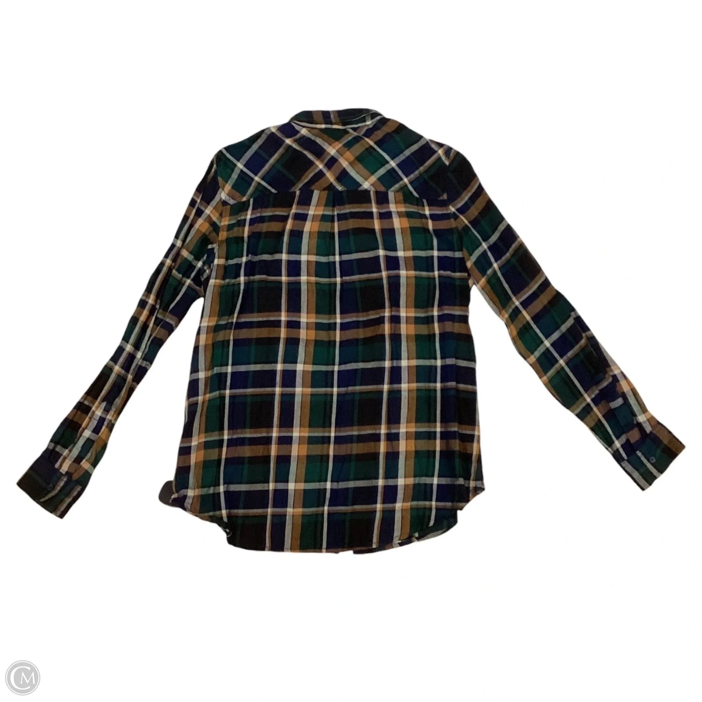 Top Long Sleeve By Lucky Brand In Blue & Green, Size: S