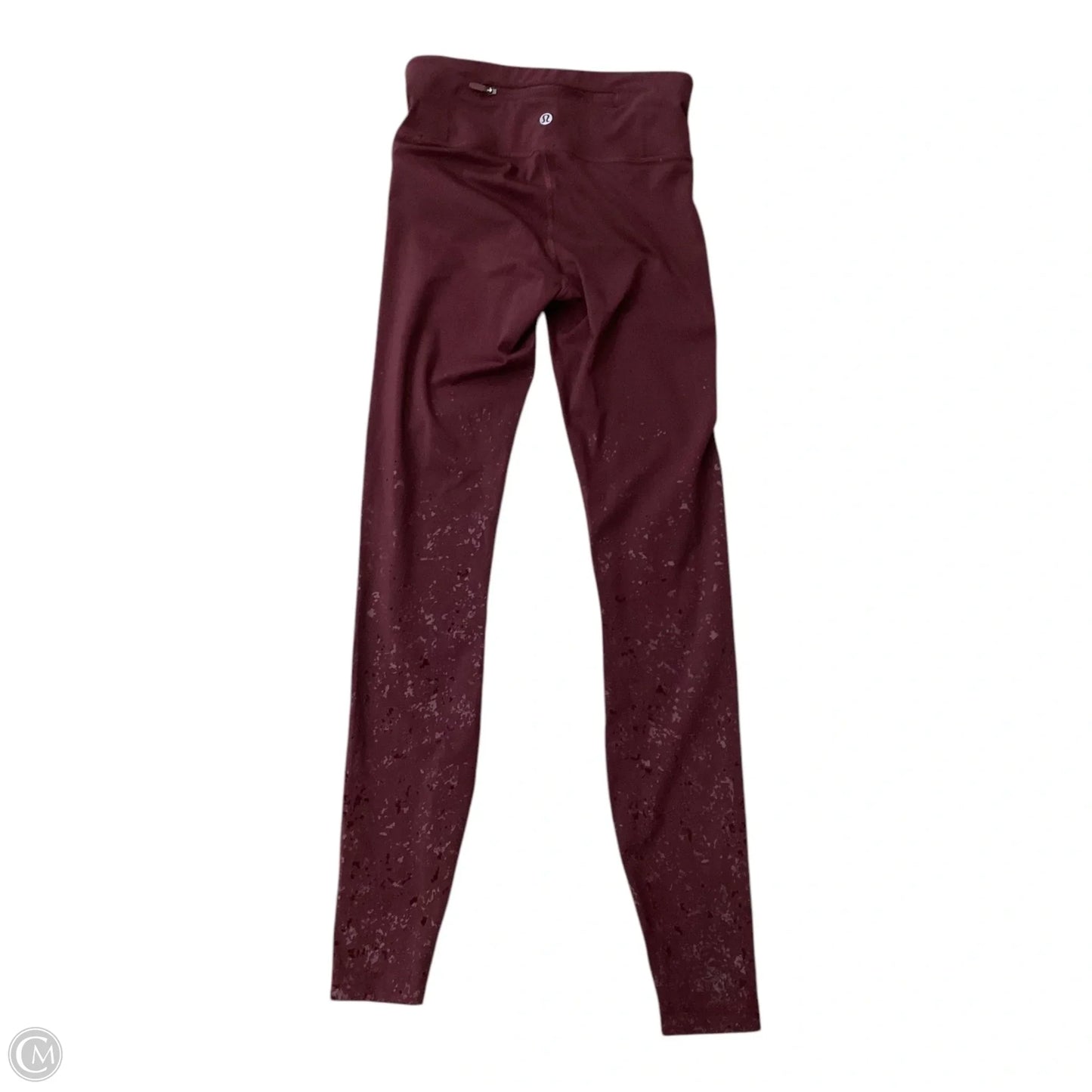 Athletic Leggings By Lululemon In Maroon, Size: S