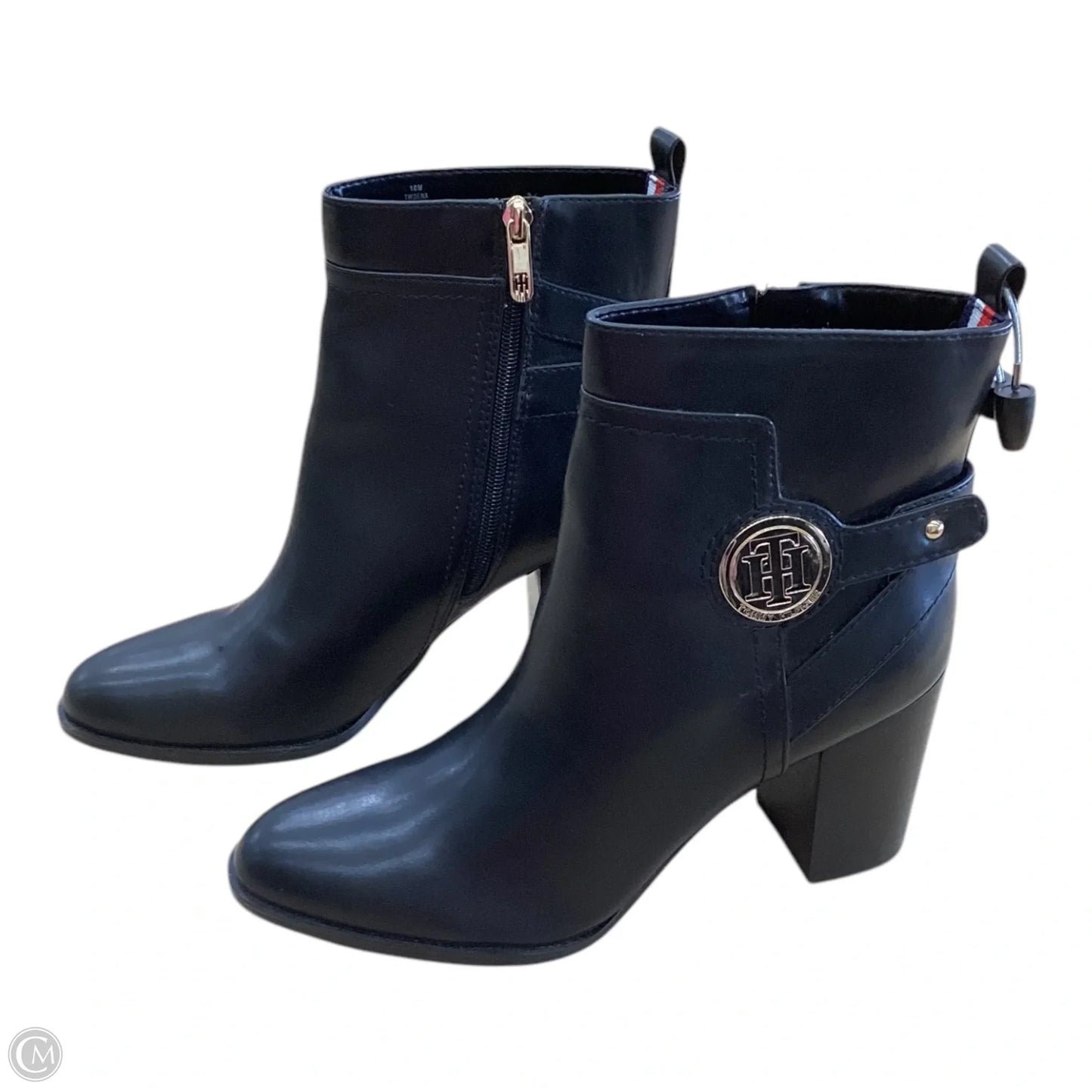Boots Ankle Heels By Tommy Hilfiger In Black, Size: 10