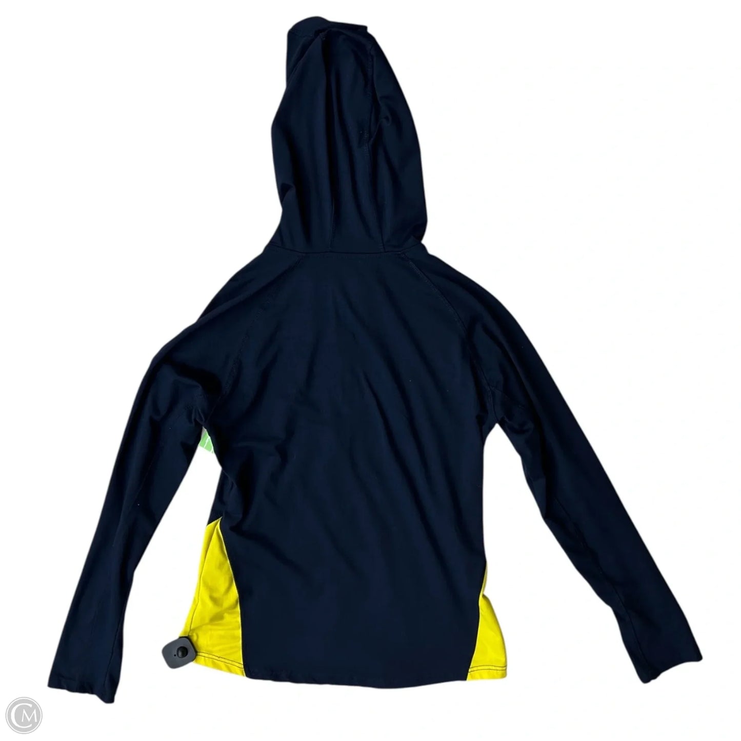 Athletic Top Long Sleeve Hoodie By Clothes Mentor In Blue & Yellow, Size: L