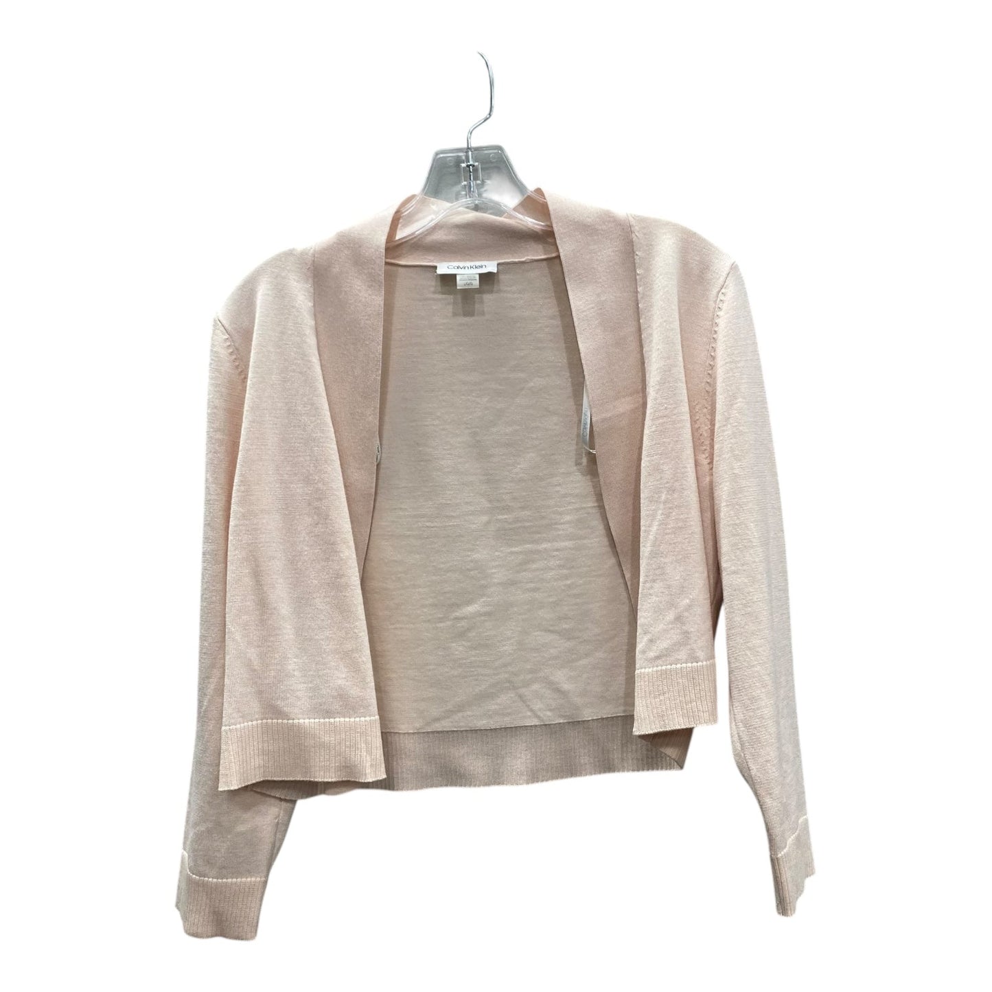 Sweater Cardigan By Calvin Klein In Pink, Size:L
