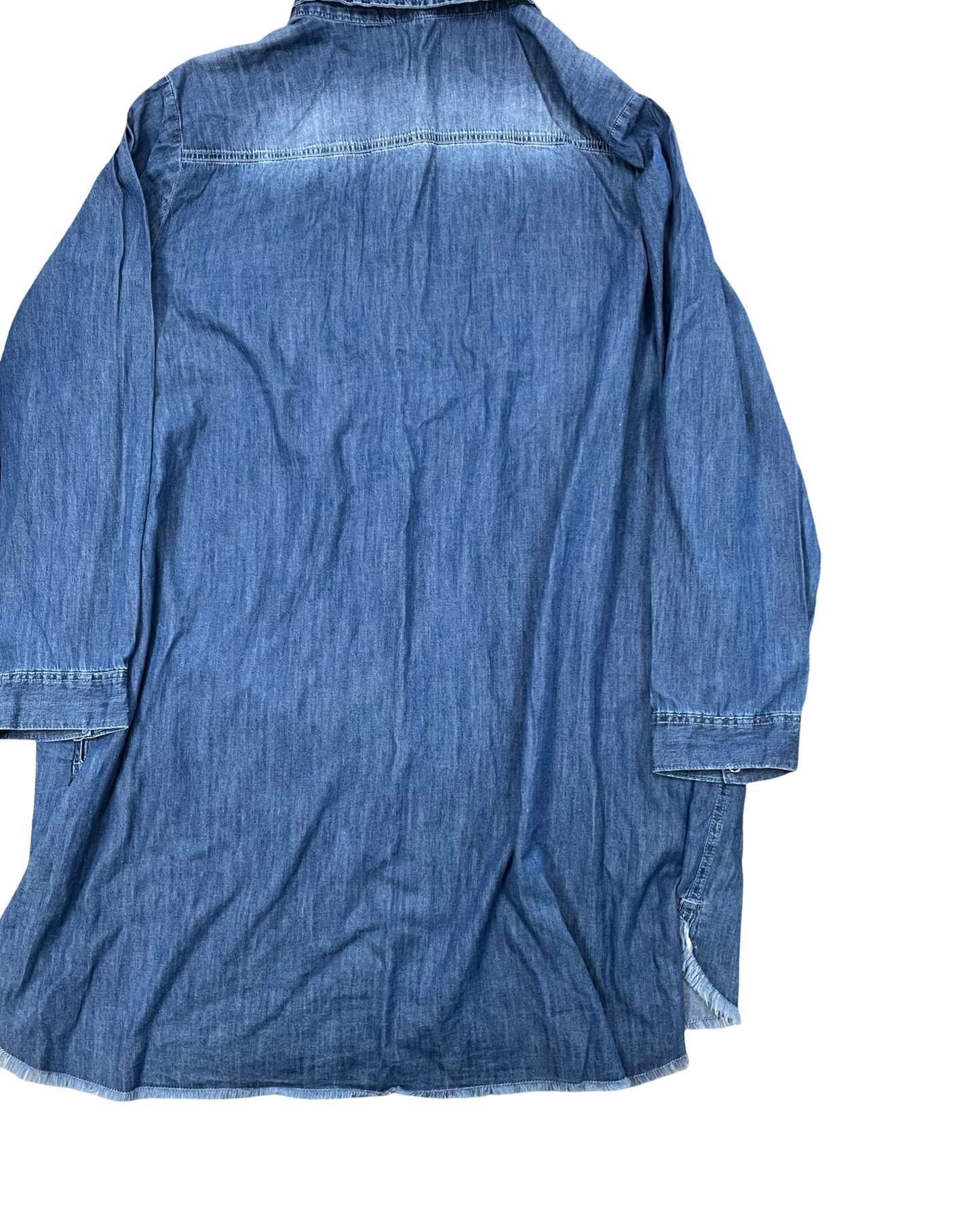 Dress Casual Midi By Cato In Blue Denim, Size:3x