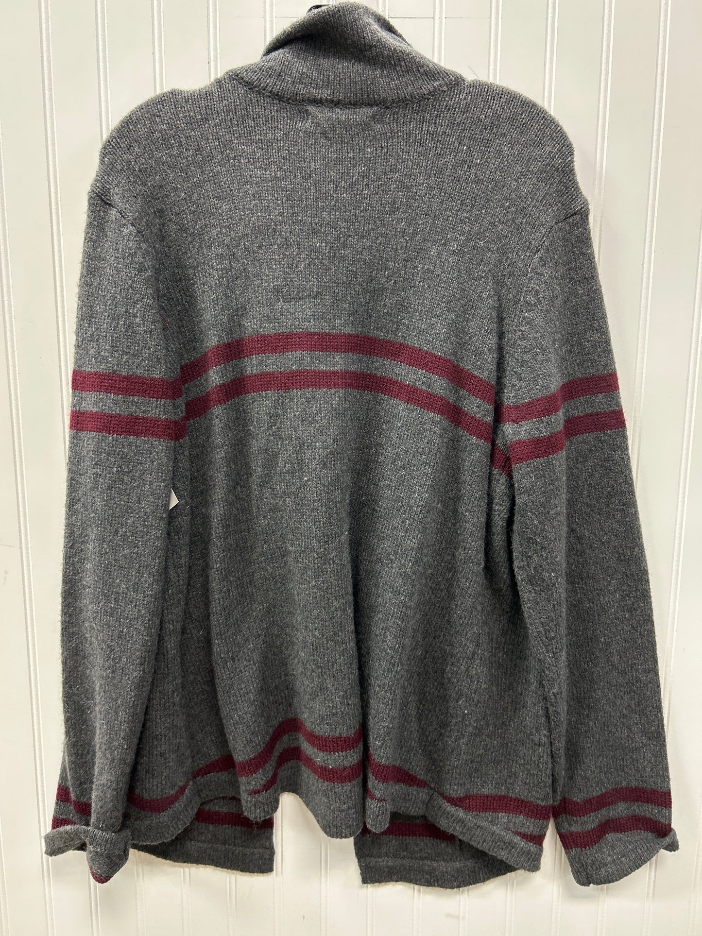 Sweater Cardigan By Ruff Hewn In Grey, Size:Xl